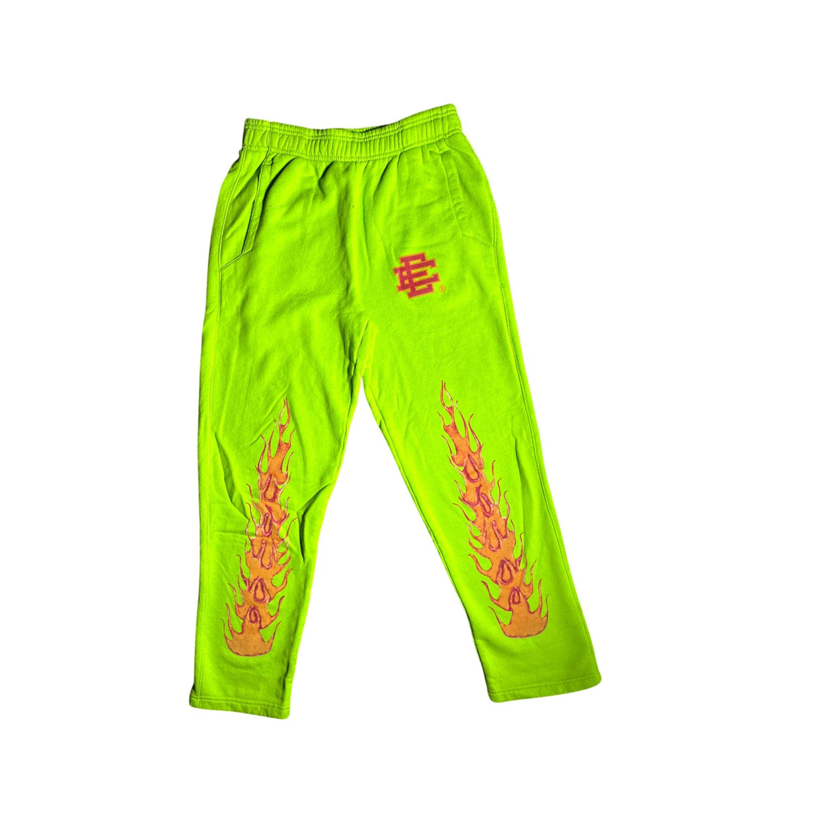 Eric Emanuel Flames Lime Green Sweats