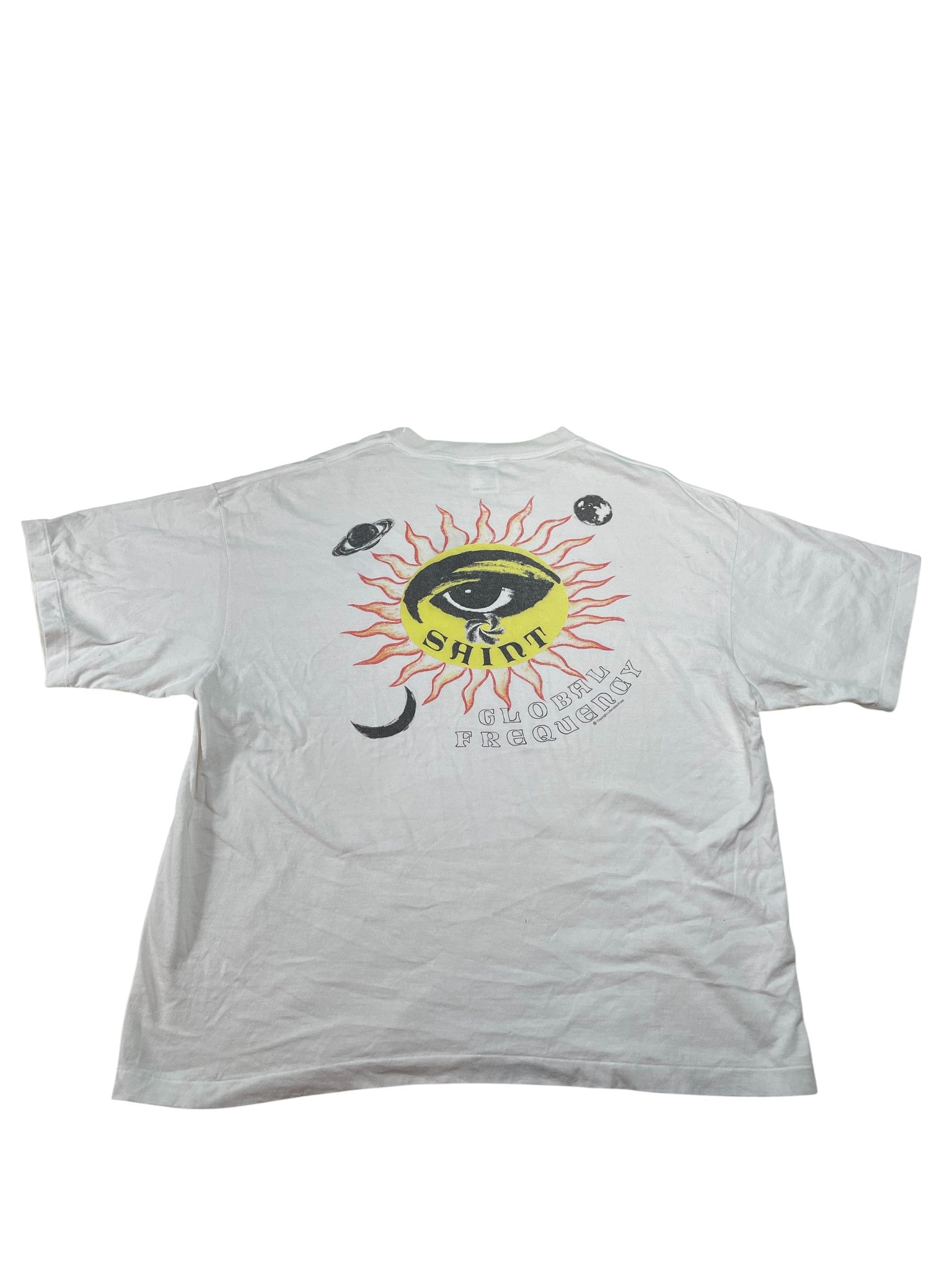 Saint Michael White Global Frequency Tee