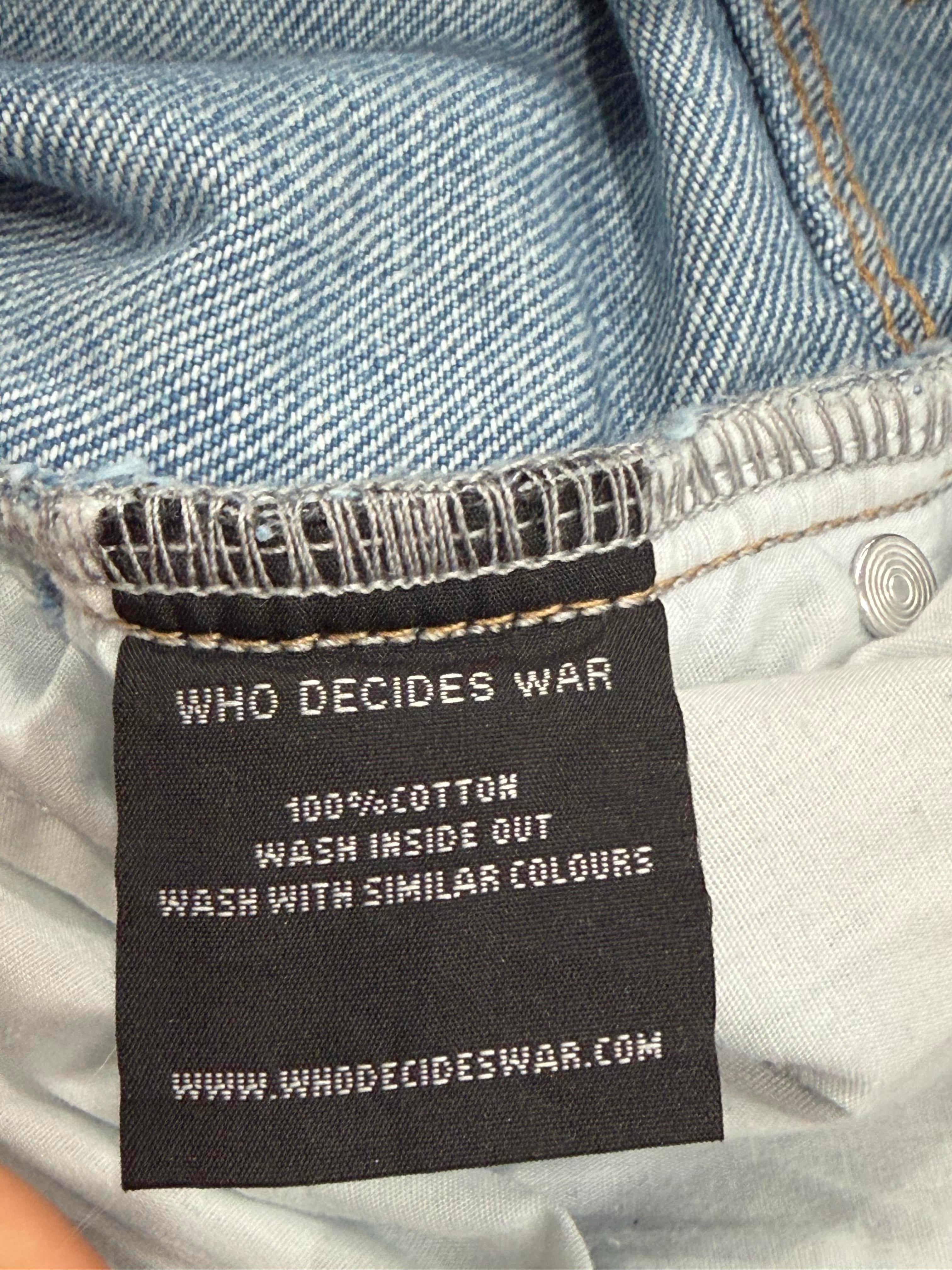 Who Decides War Easter Pink Stained Glass Light Wash Jeans