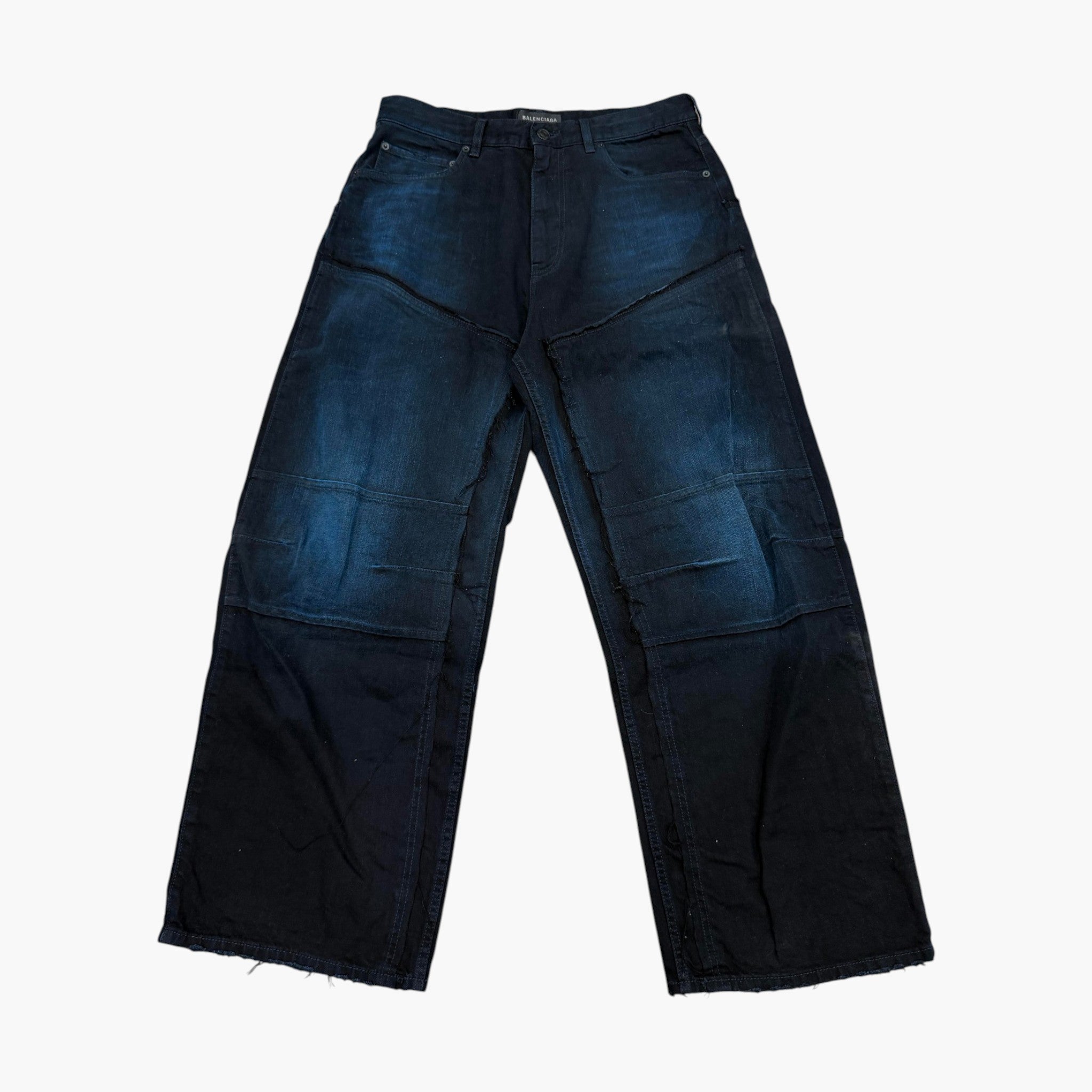 Balenciaga Blue Tie Dye Double Knee Jeans