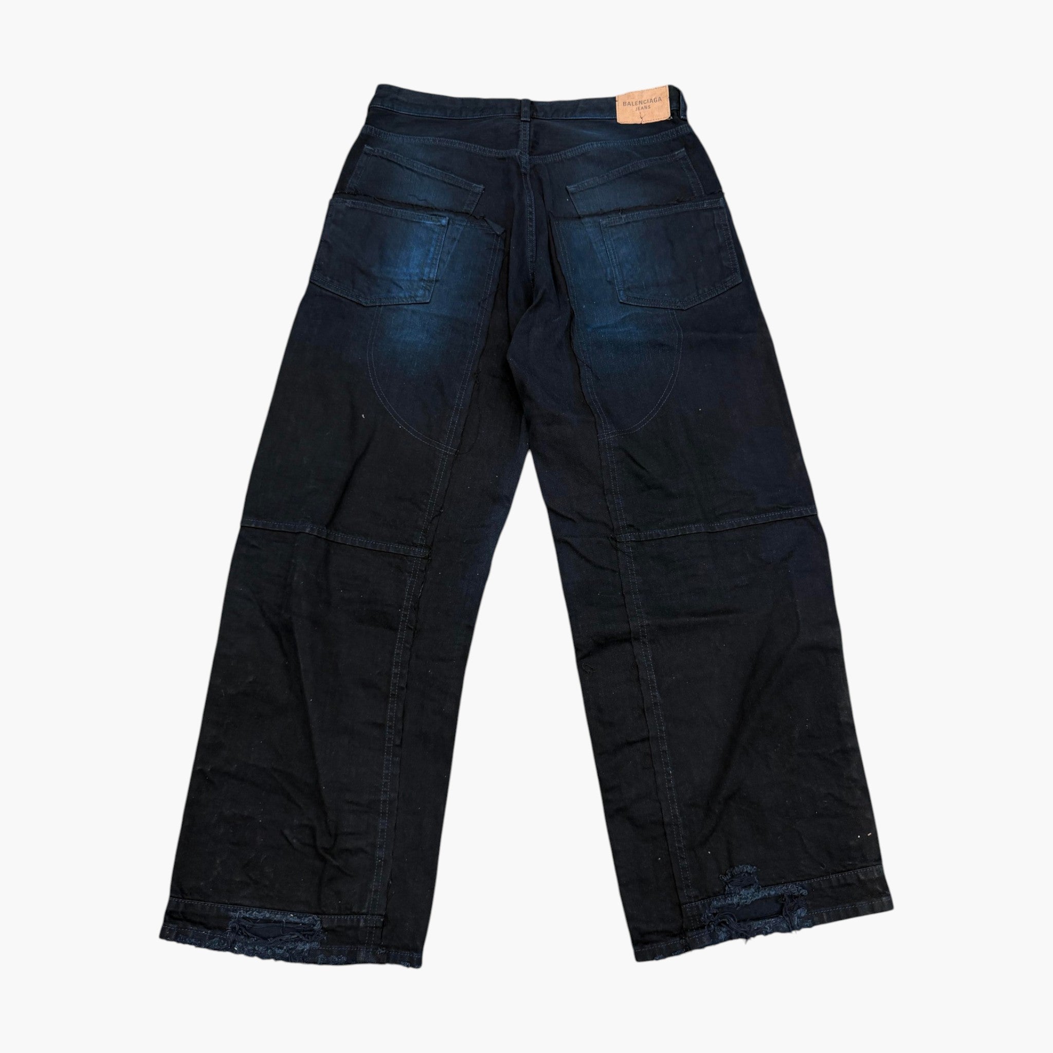 Balenciaga Blue Tie Dye Double Knee Jeans