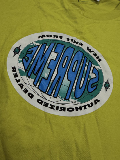 Supreme Tee Lime Blue Used Medium