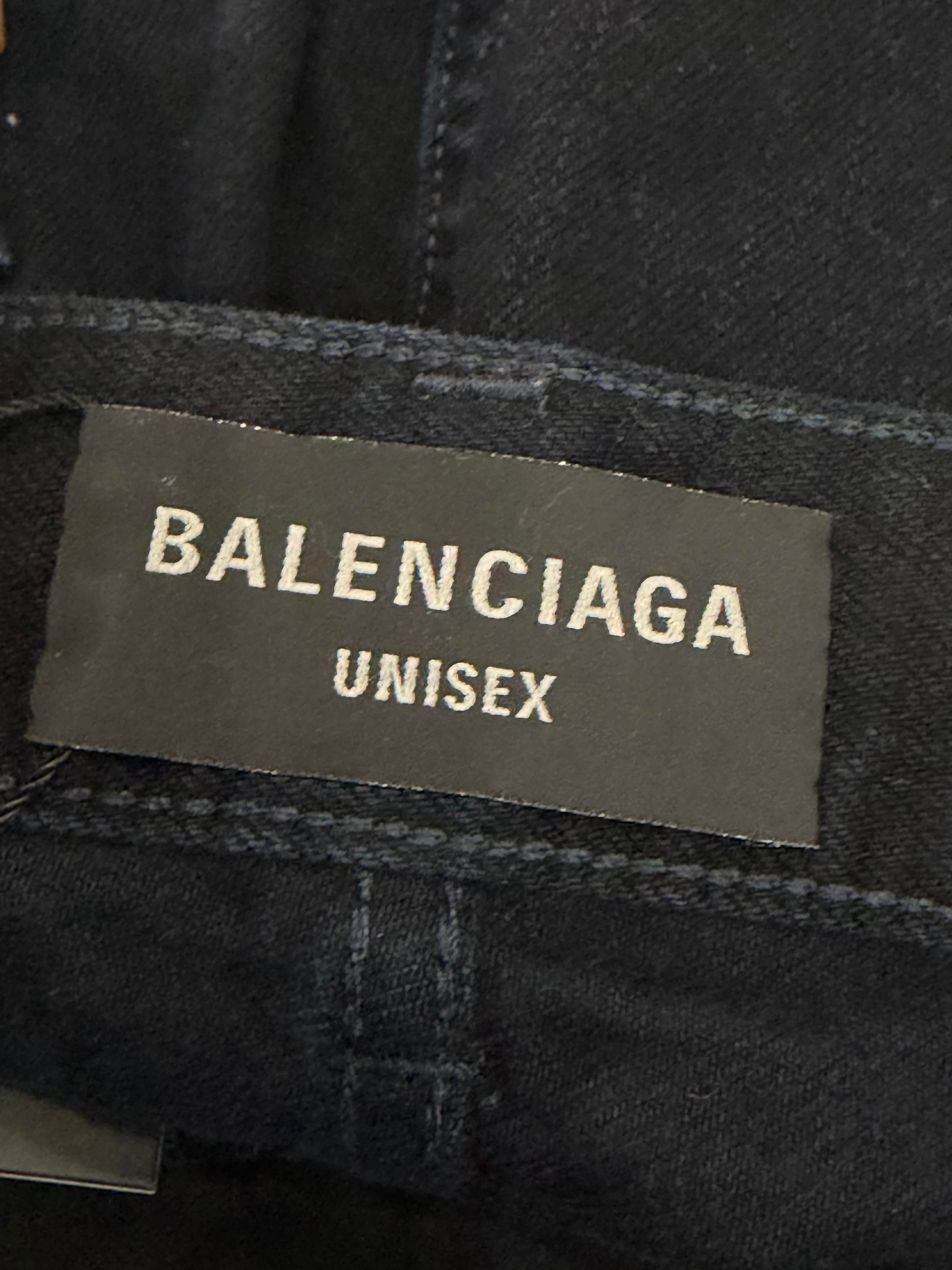 Balenciaga Blue Tie Dye Double Knee Jeans