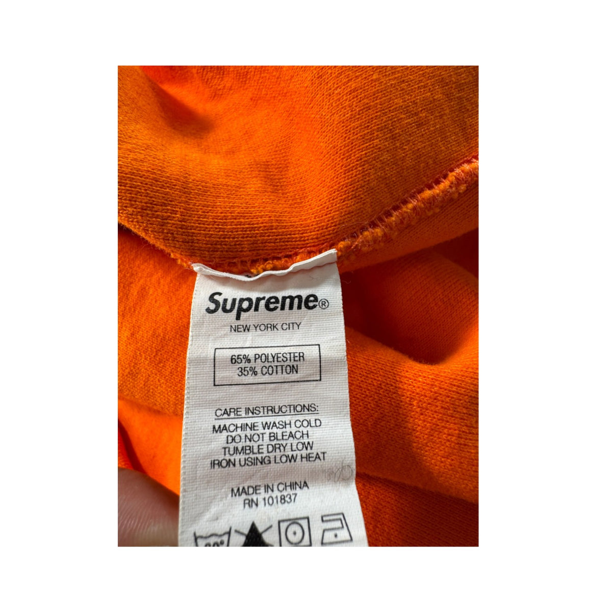 Supreme Reversible Crewneck Orange & White Sweatshirt