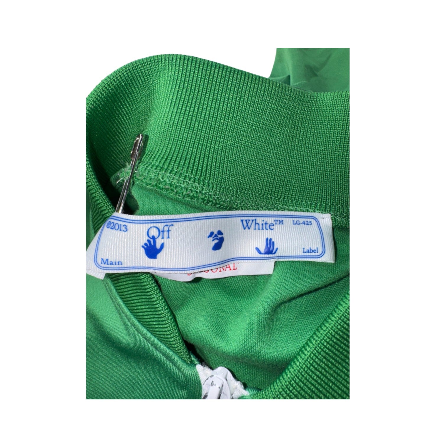 Off-White Green & White Track Jacket