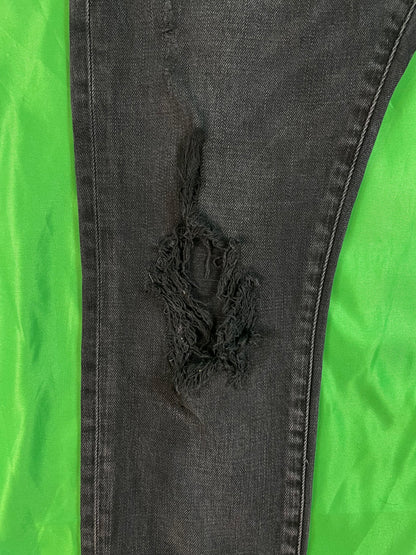Purple Brand Ripped Black Jeans