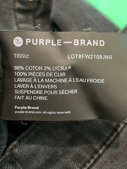 Purple Brand Ripped Black Jeans
