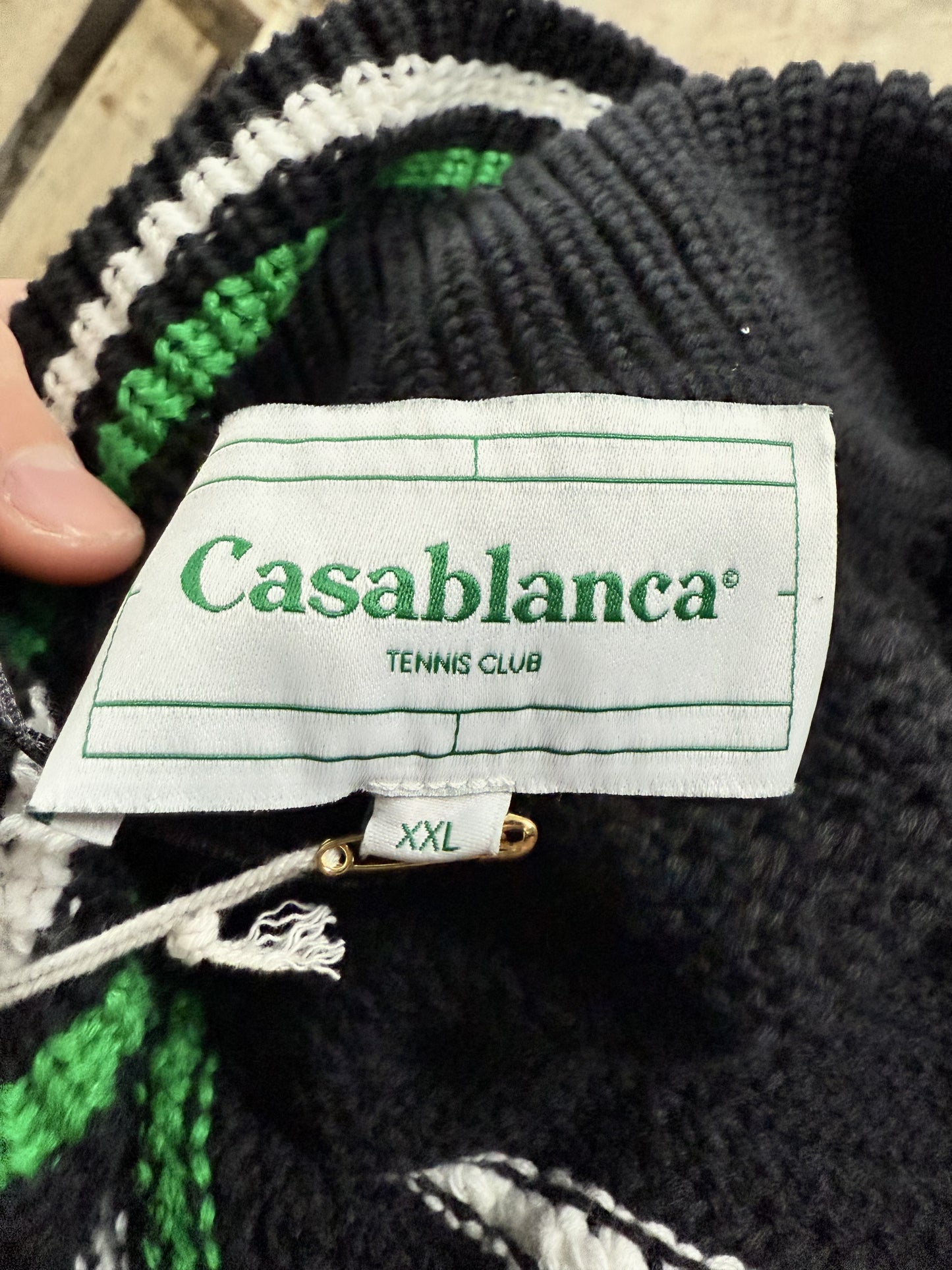 Casablanca Crochet Tennis Shacket Black New XXL With Tags