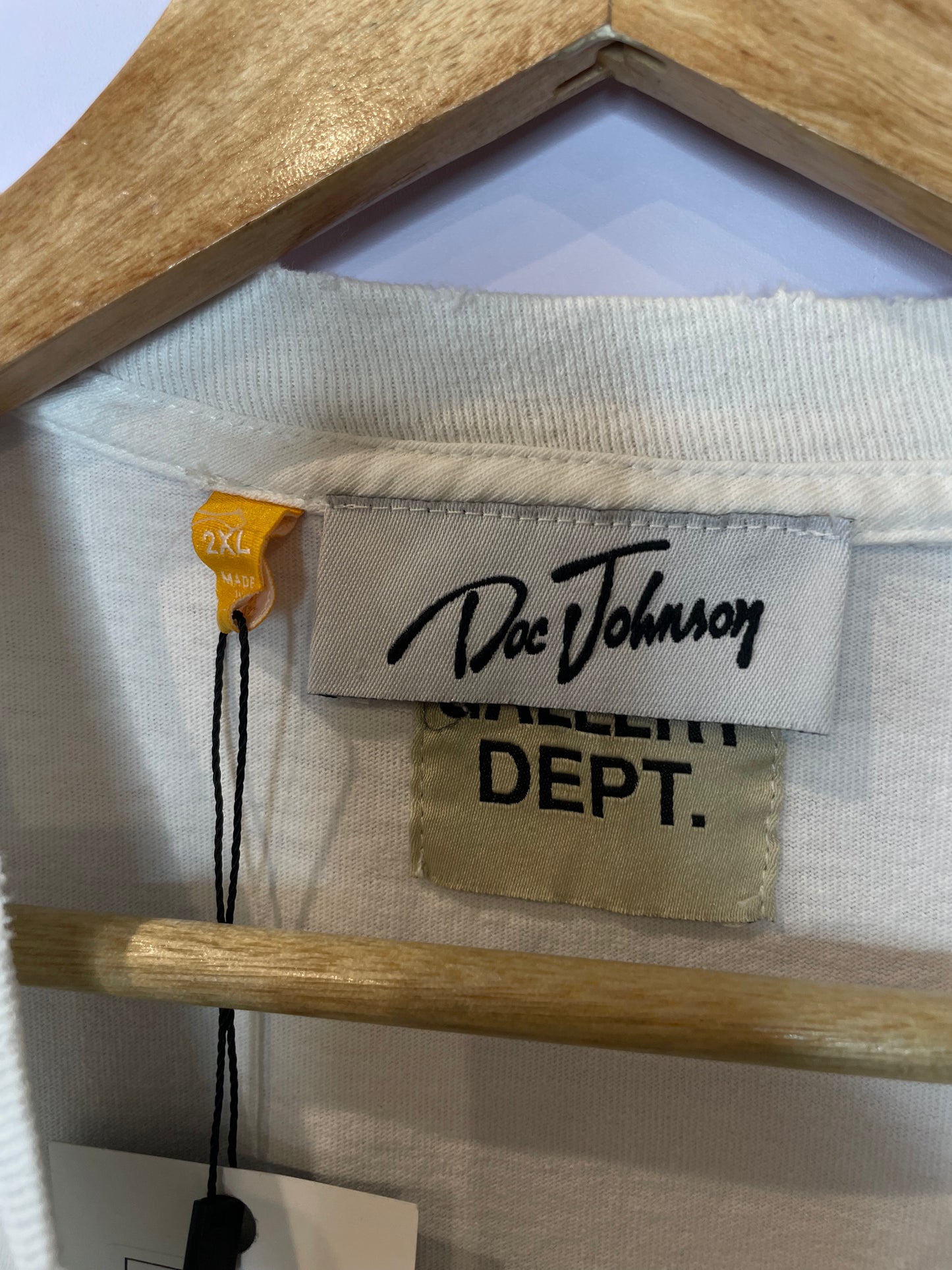 Gallery Dept Tee White Doc Johnson Pink Used XXL
