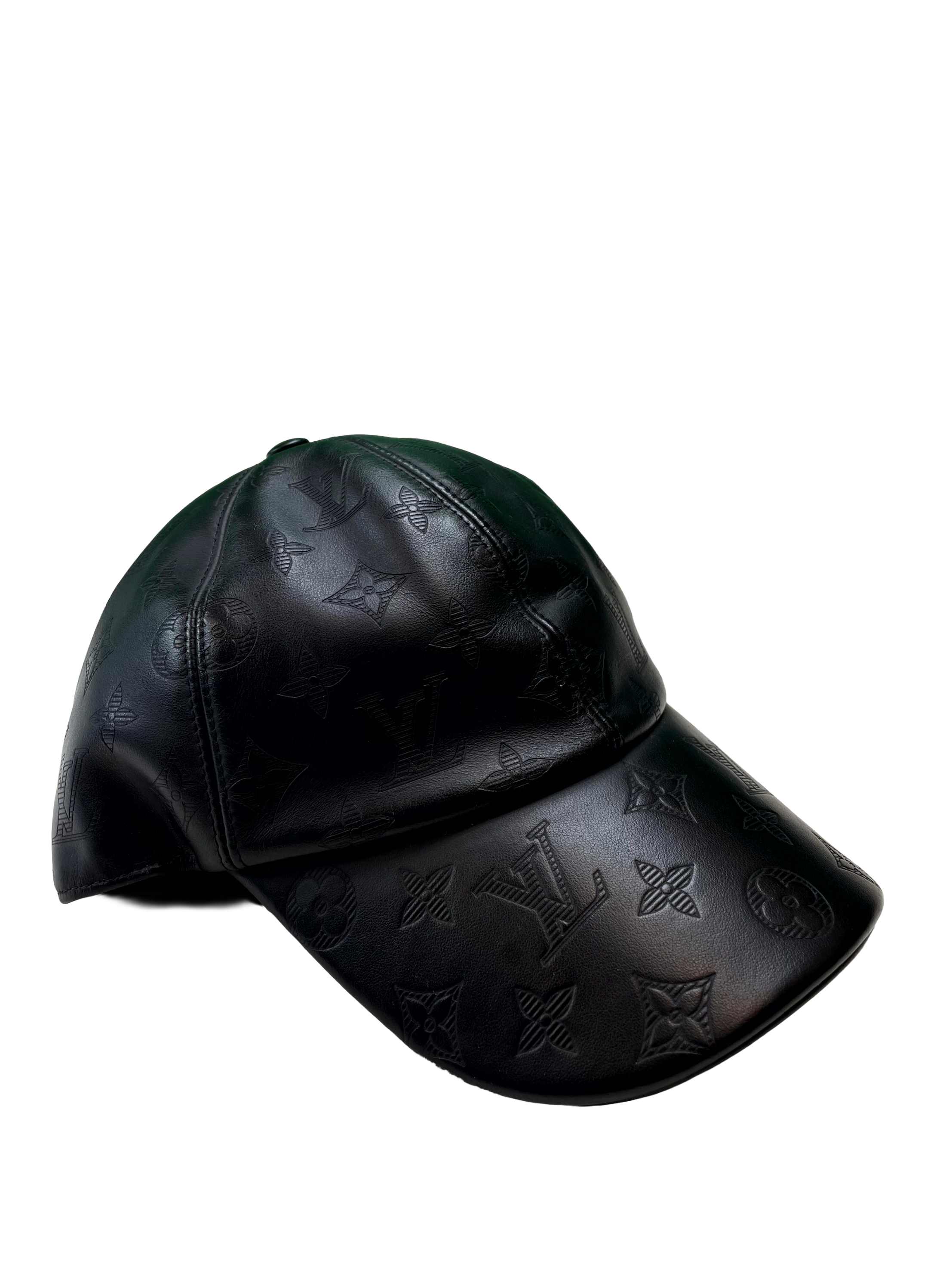 LV Monogram Leather Black Cap
