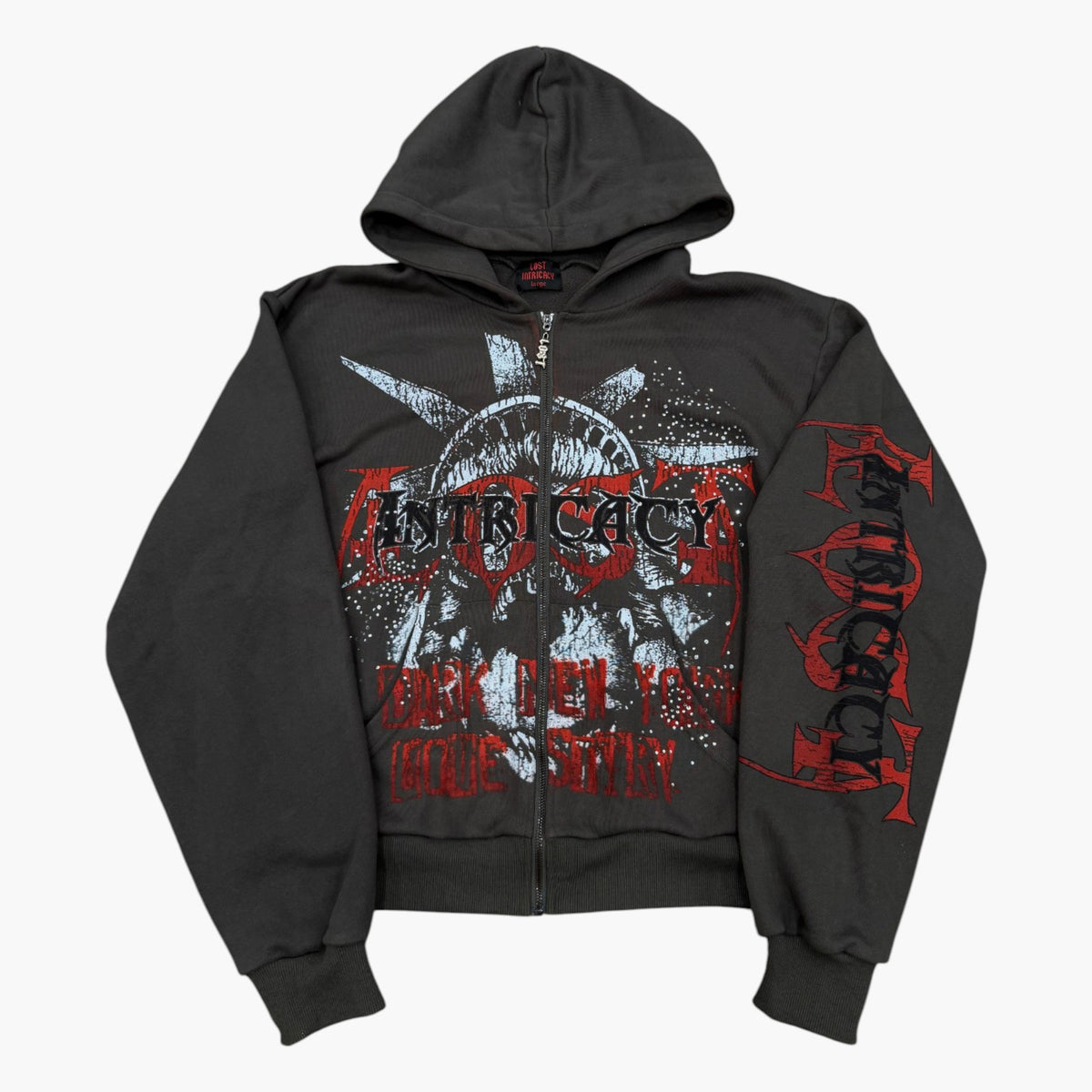 Lost Intricacy Grey Liberty Zip Up