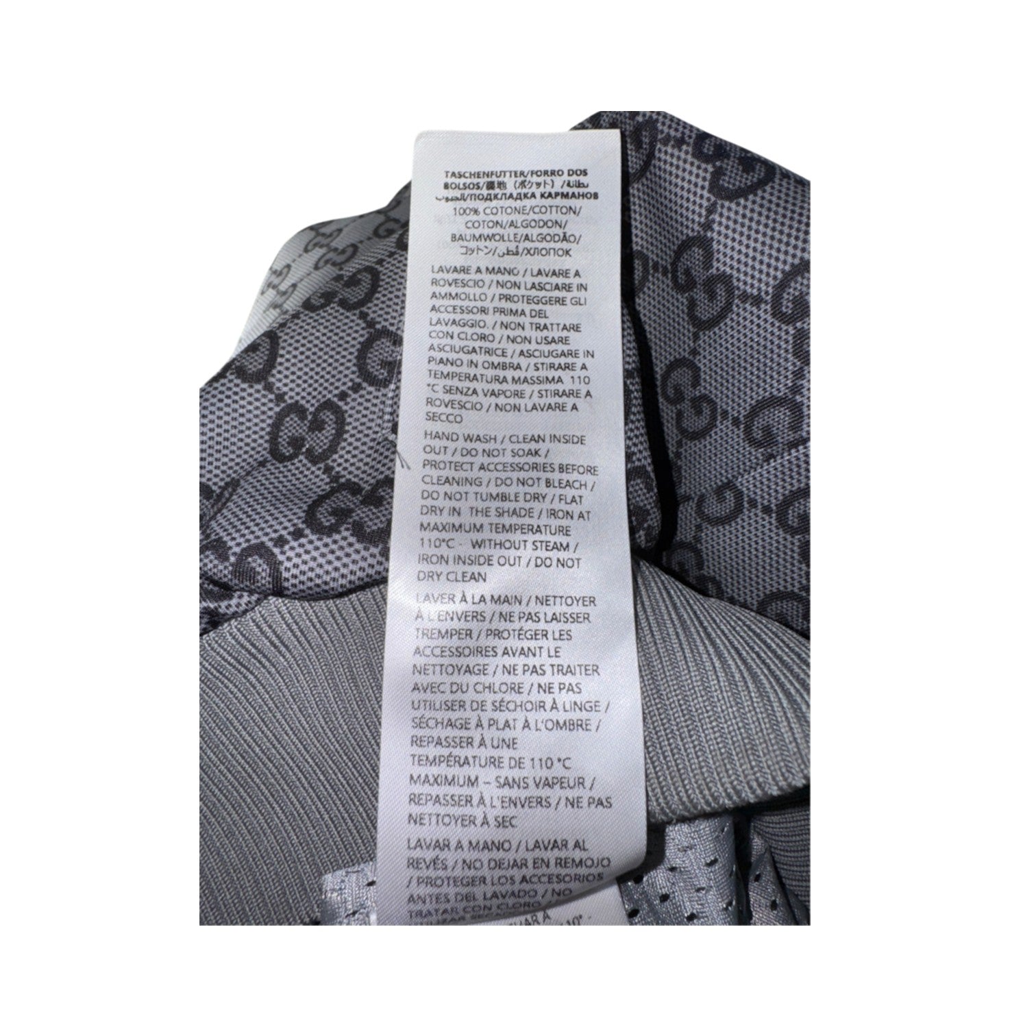 Gucci Zip Up Grey Monogram Light Neoprene Hoodie