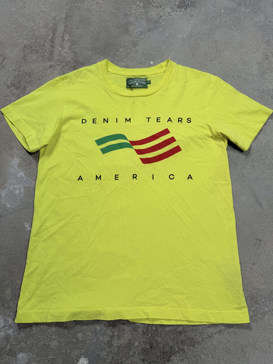 Denim Tears America Tee Yellow Used Small