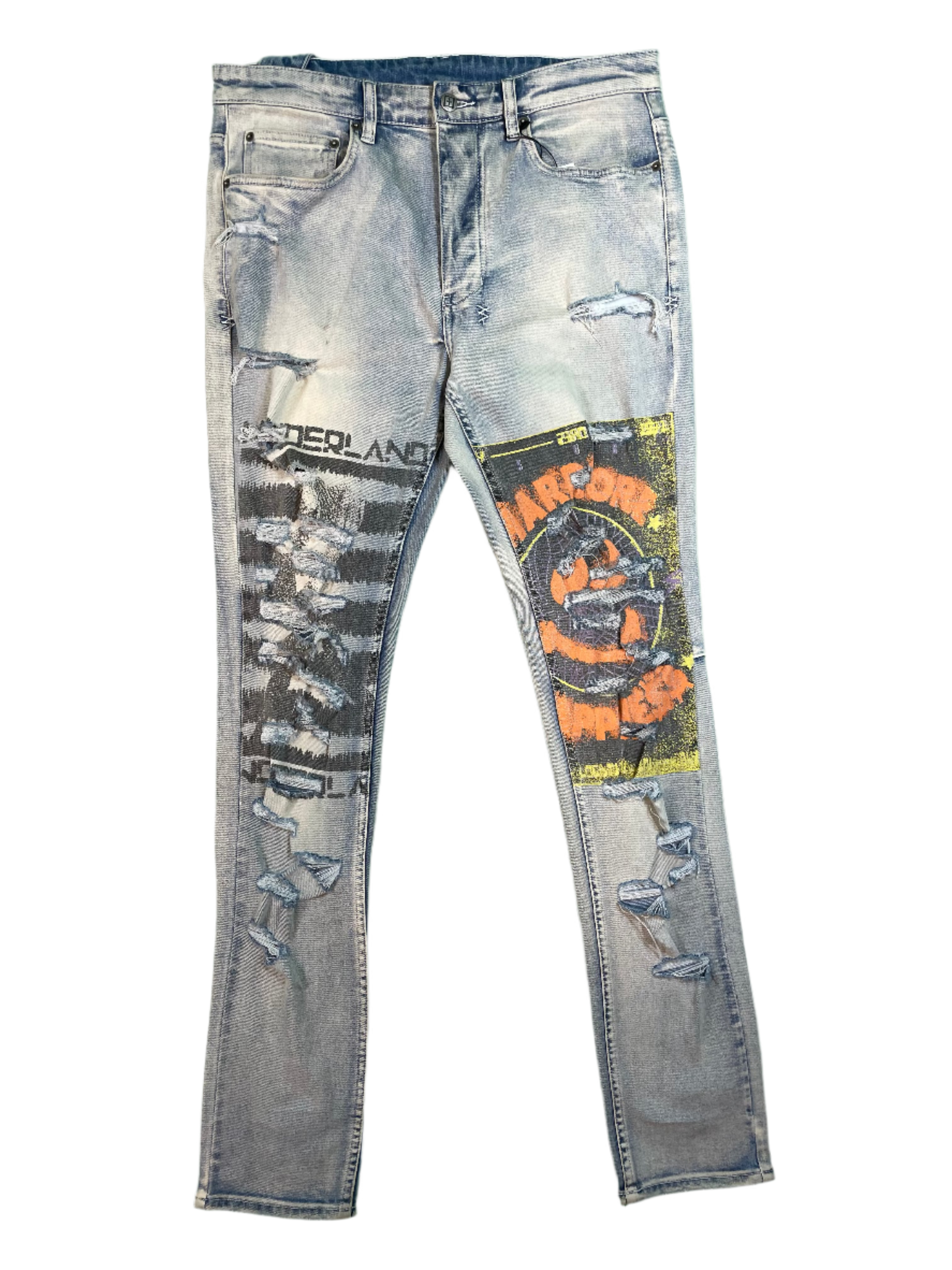 Ksubi Light Wash Blue Drawing Jeans