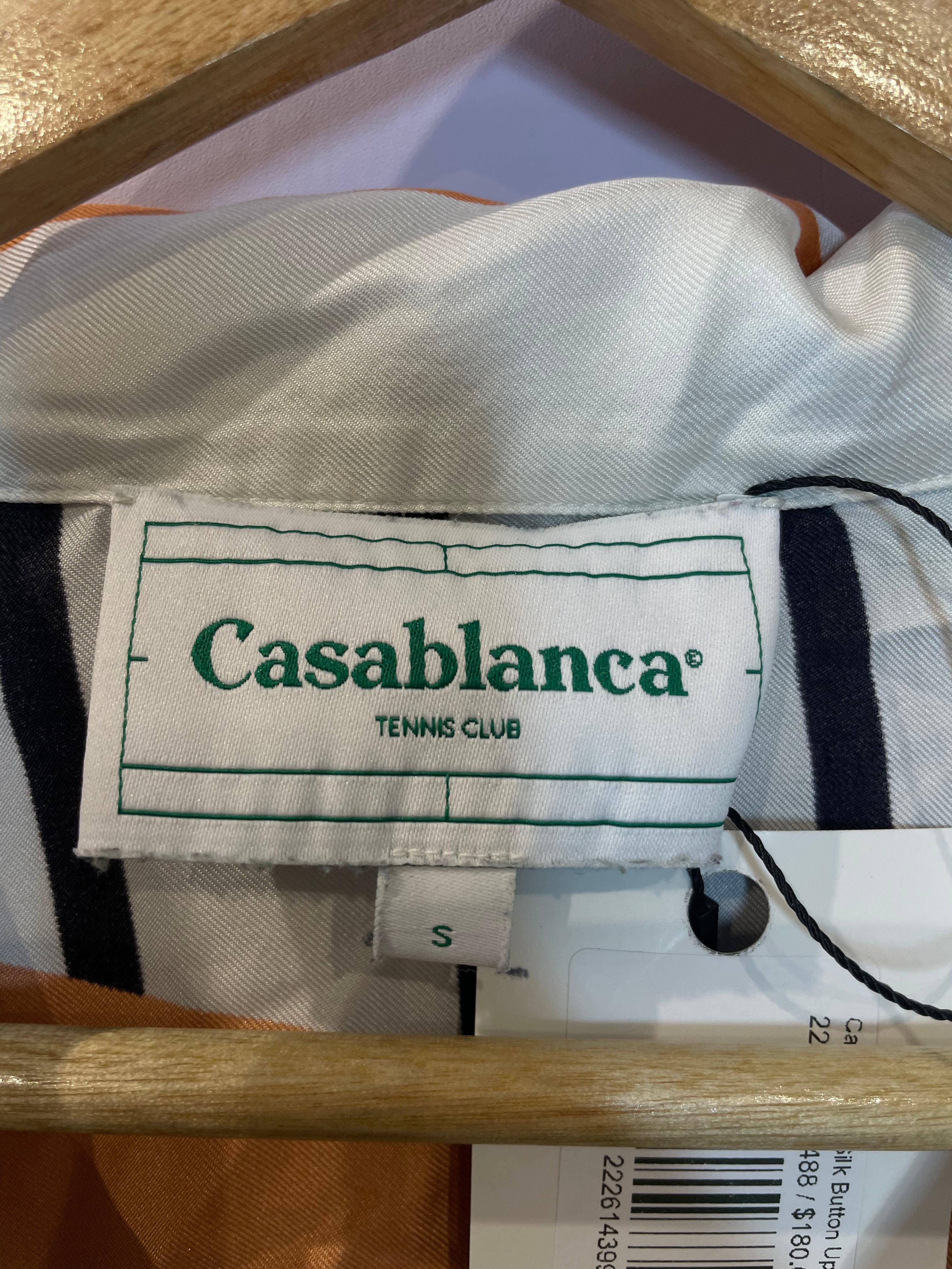 Casablanca Silk Button Up Green Multi Used Small