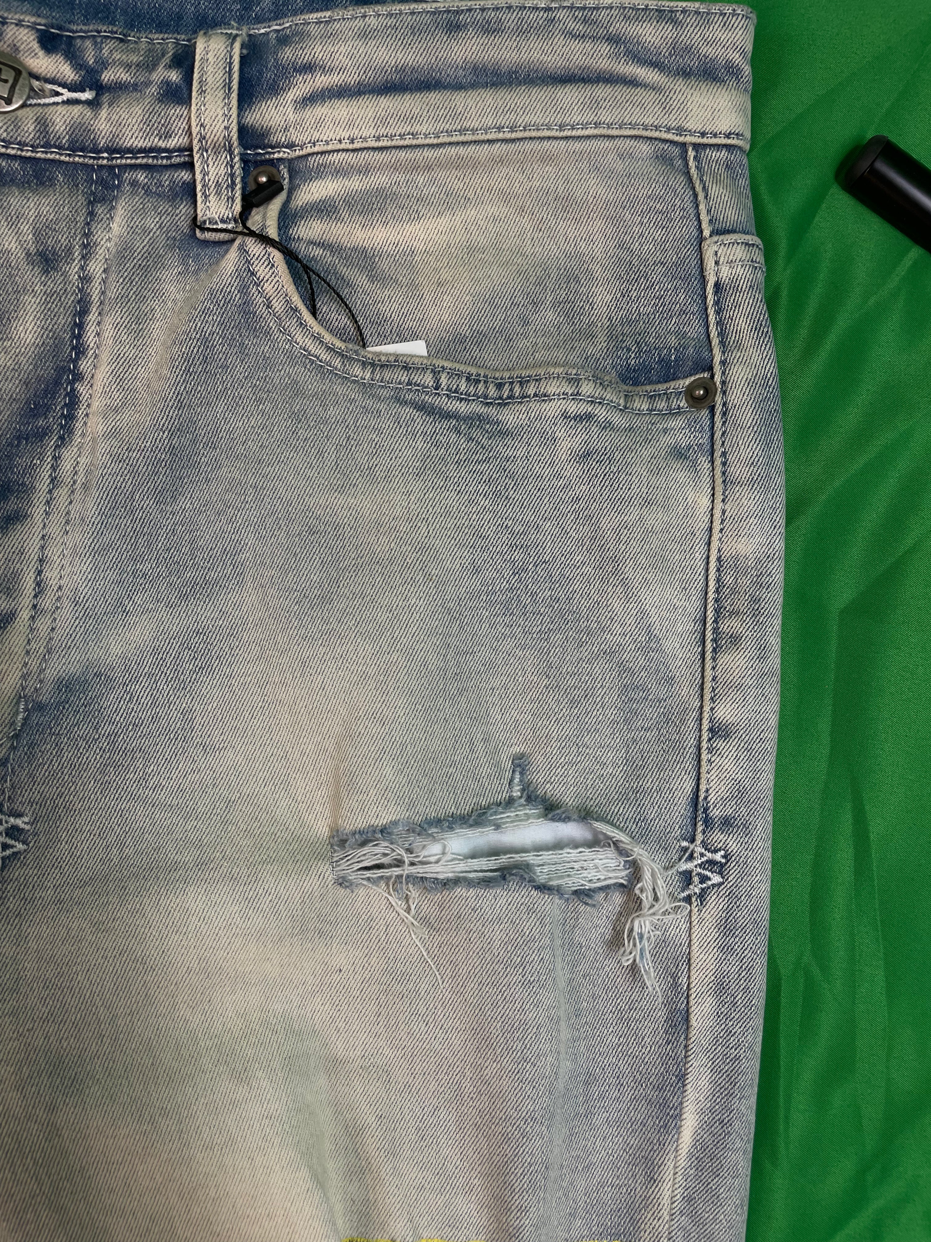 Ksubi Light Wash Blue Drawing Jeans