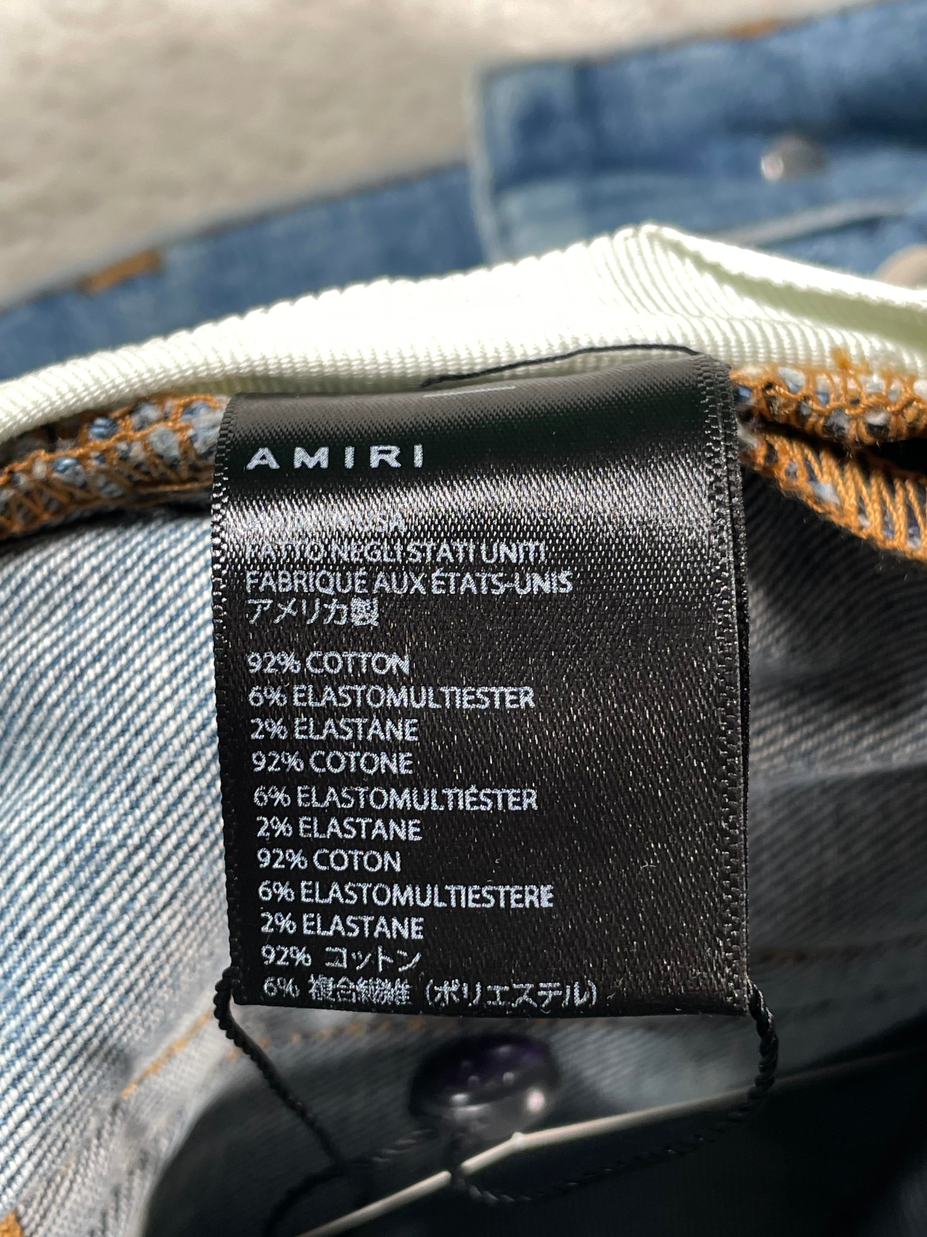 Amiri Mx2 "Honey Comb" Light Wash Jeans