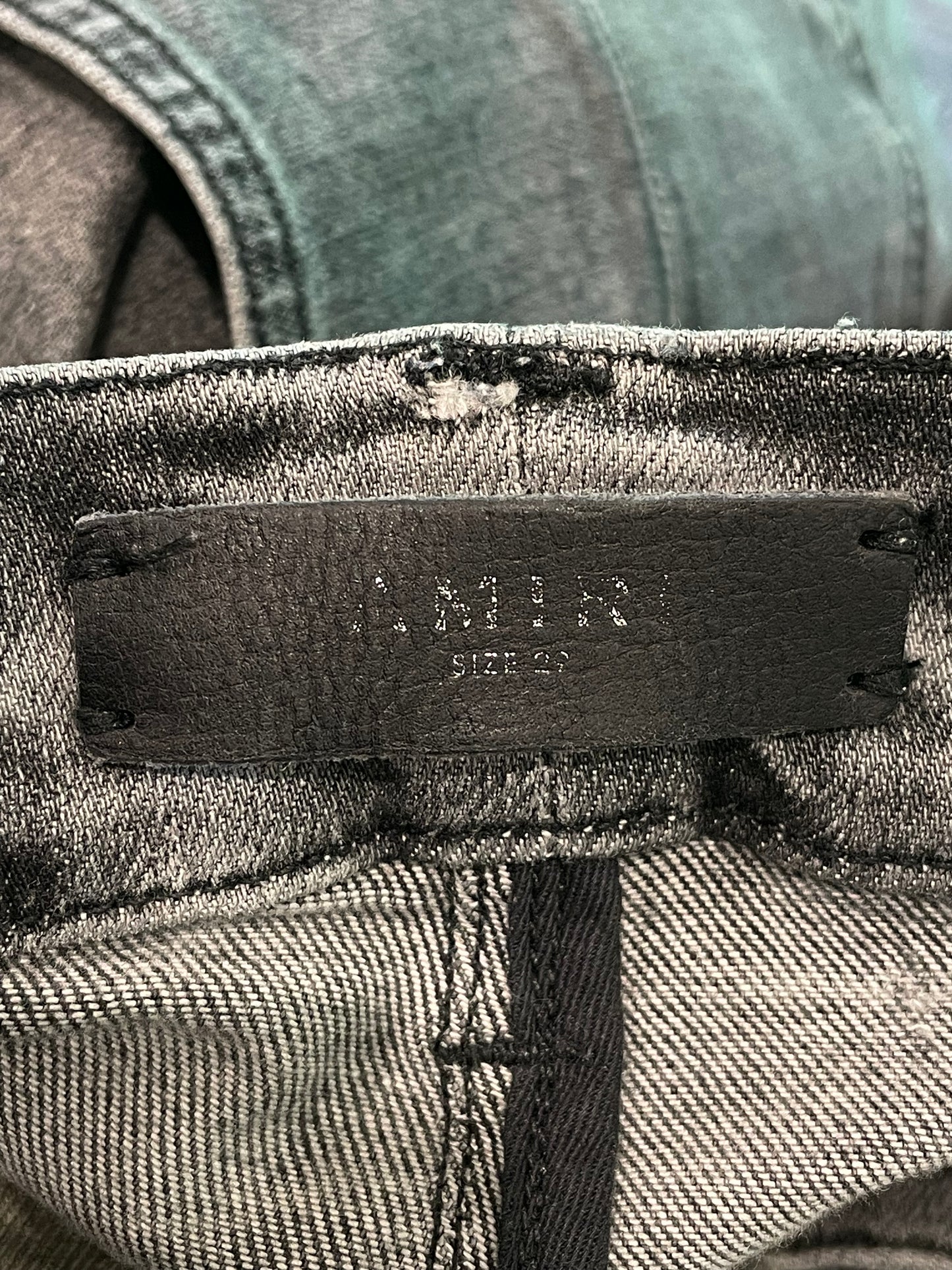 Amiri Denim Stack Light Wash Grey Jeans
