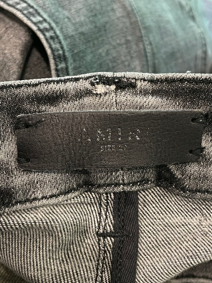 Amiri Denim Stack Light Wash Grey Jeans