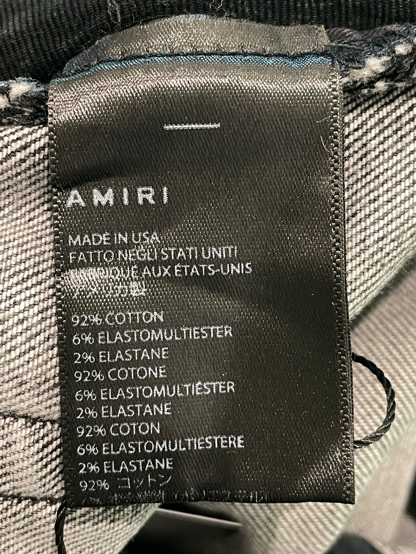 Amiri Denim Stack Light Wash Grey Jeans