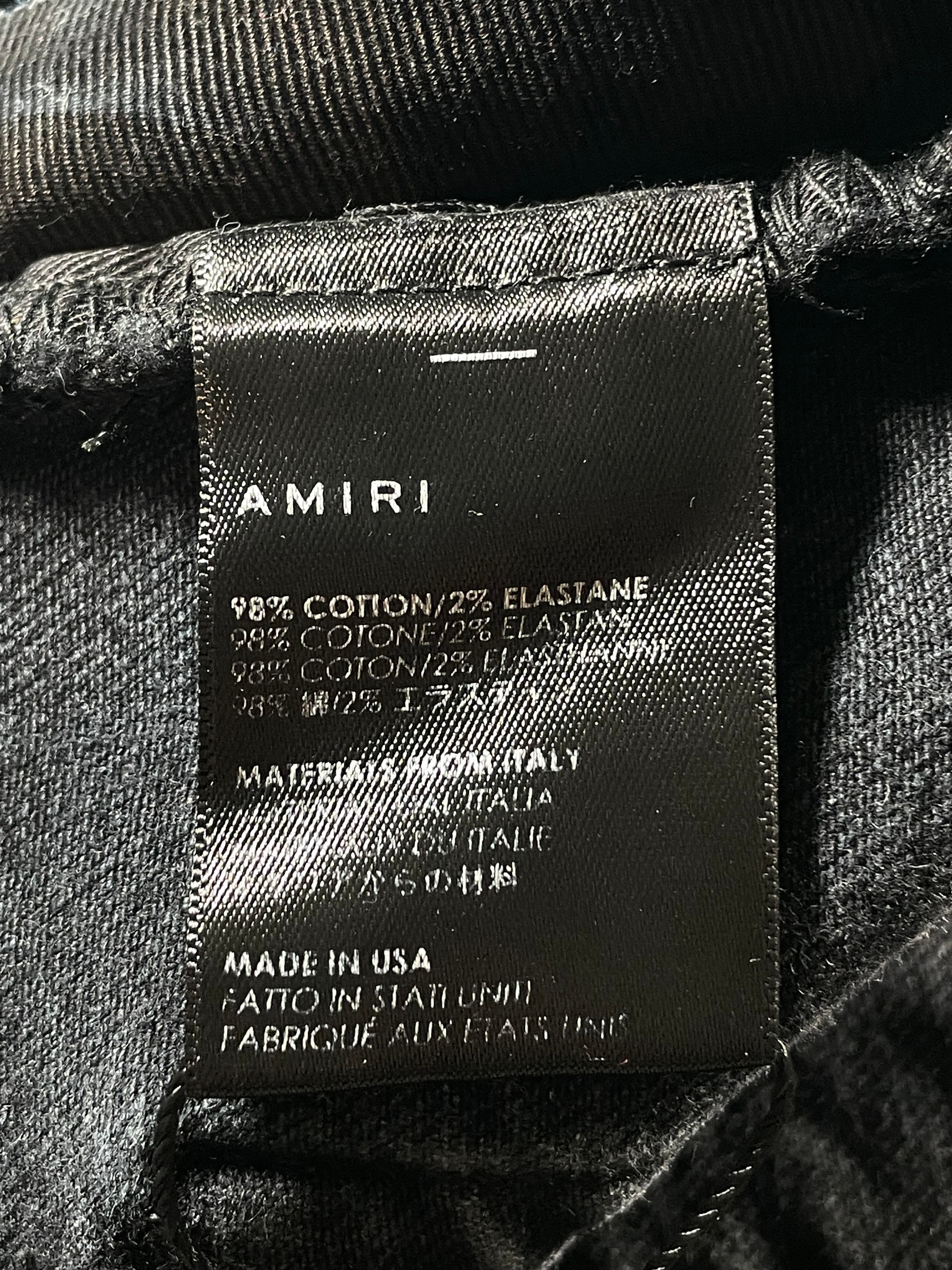 Amiri Stripe Black Wash & Blue Jeans
