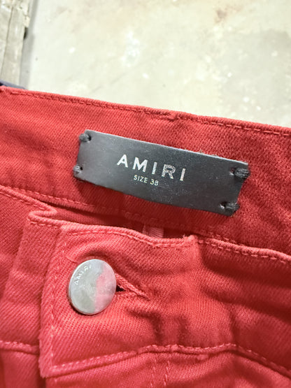 Amiri Jeans Red Black Stripe Used 38
