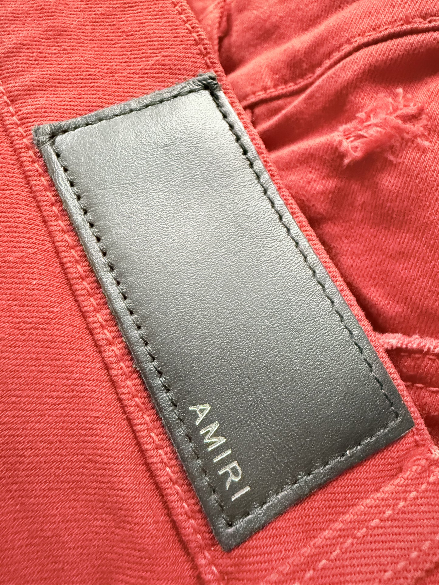 Amiri Jeans Red Black Stripe Used 38