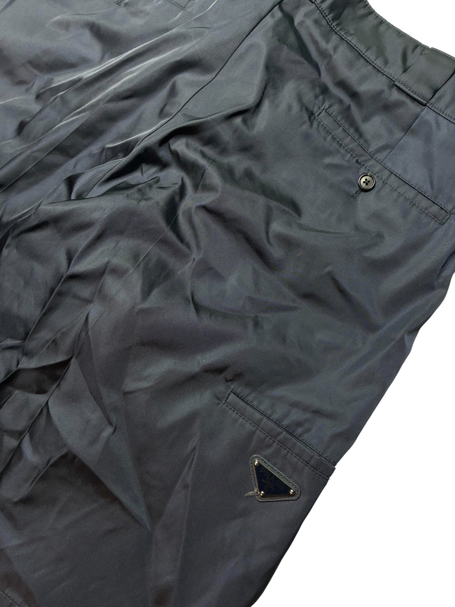 Prada Navy Nylon Shorts