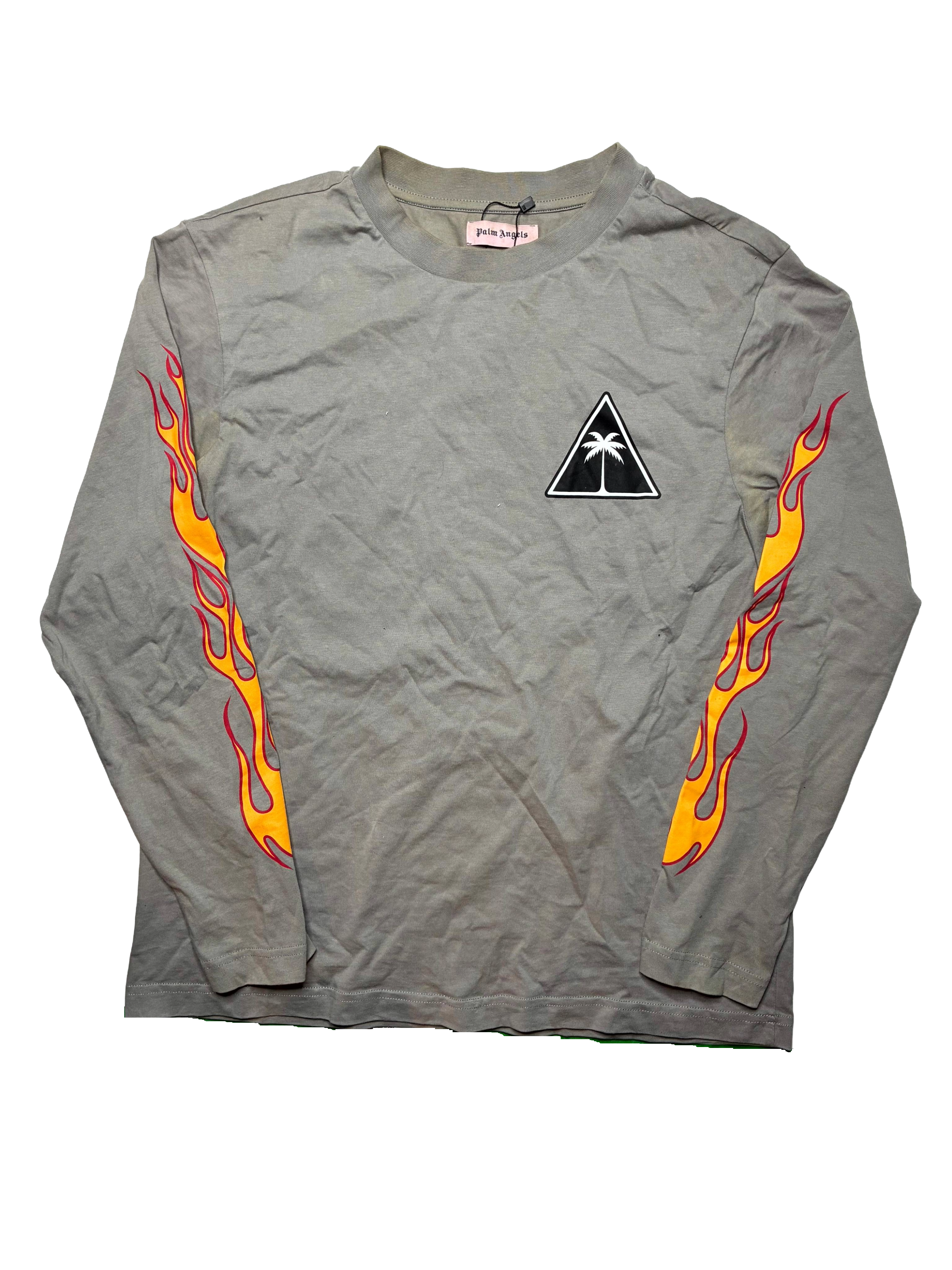 Palm Angels LS Flame Grey T-Shirt
