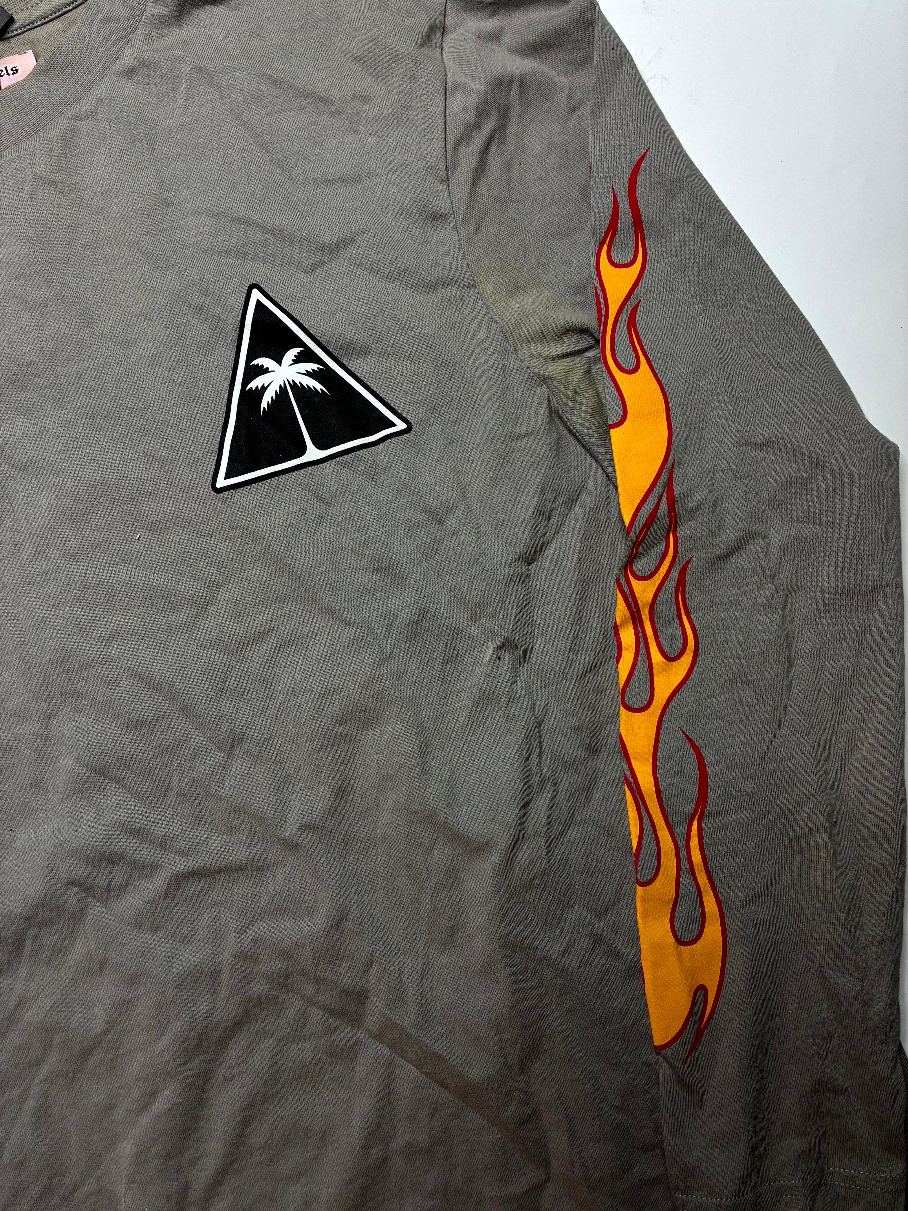 Palm Angels LS Flame Grey T-Shirt