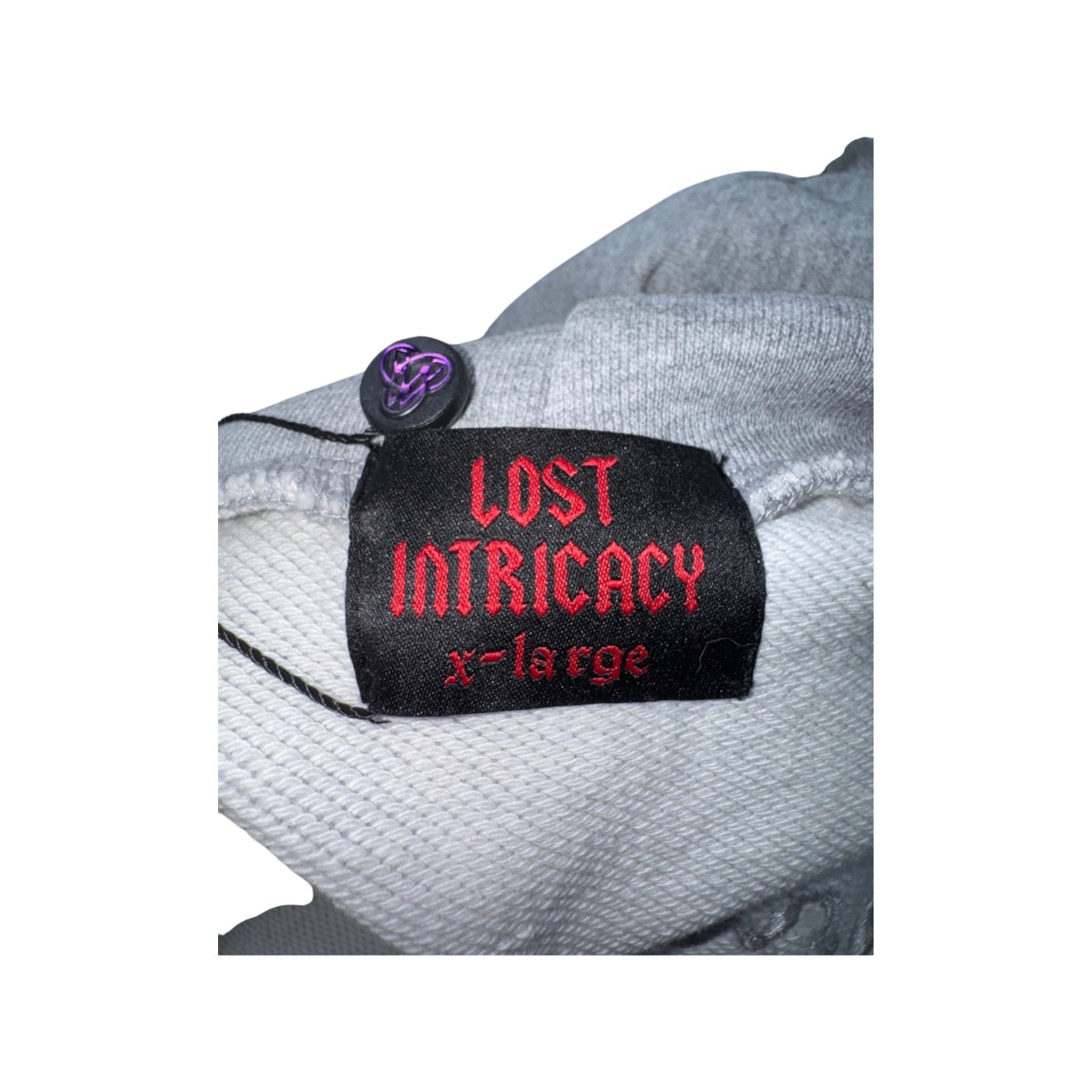 Lost Intricacy Patch 2.0 (Multi Color Stones) Zip Up Grey Hoodie