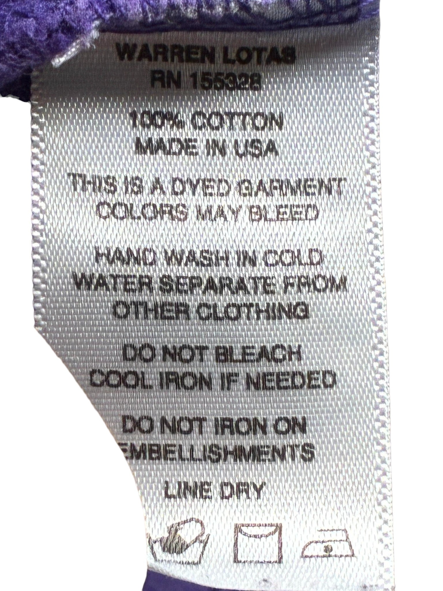 Warren Lotas 'Down By The River' Purple & Yellow  Tee