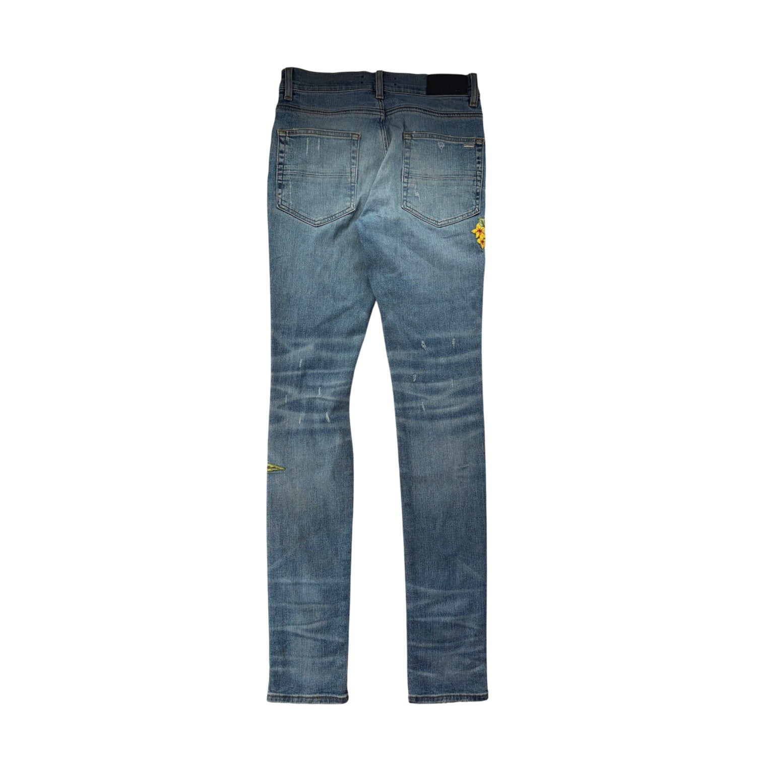 Amiri Flower Light Wash Jeans