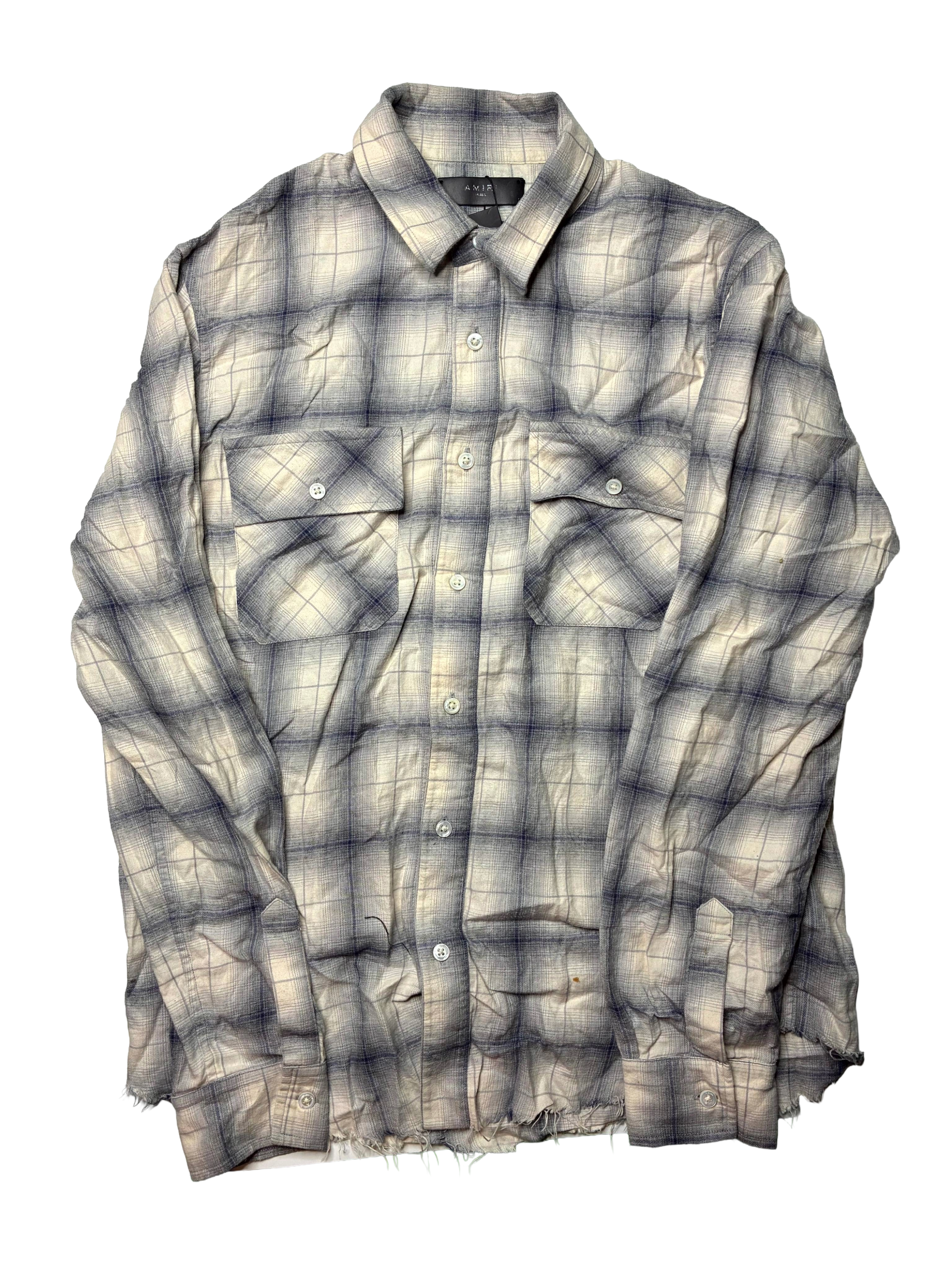 Amiri Logo White & Black Flannel