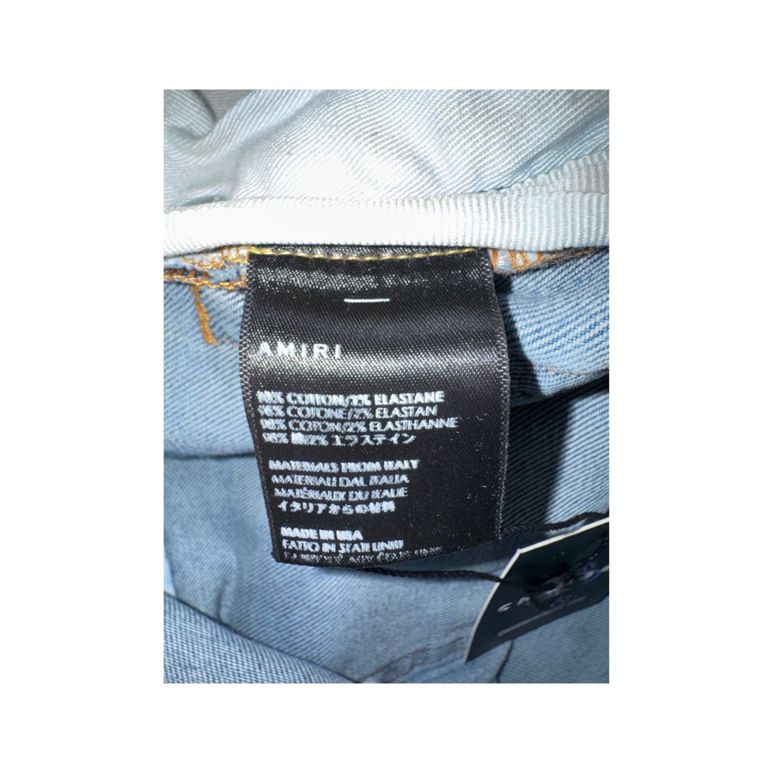 Amiri Flower Light Wash Jeans