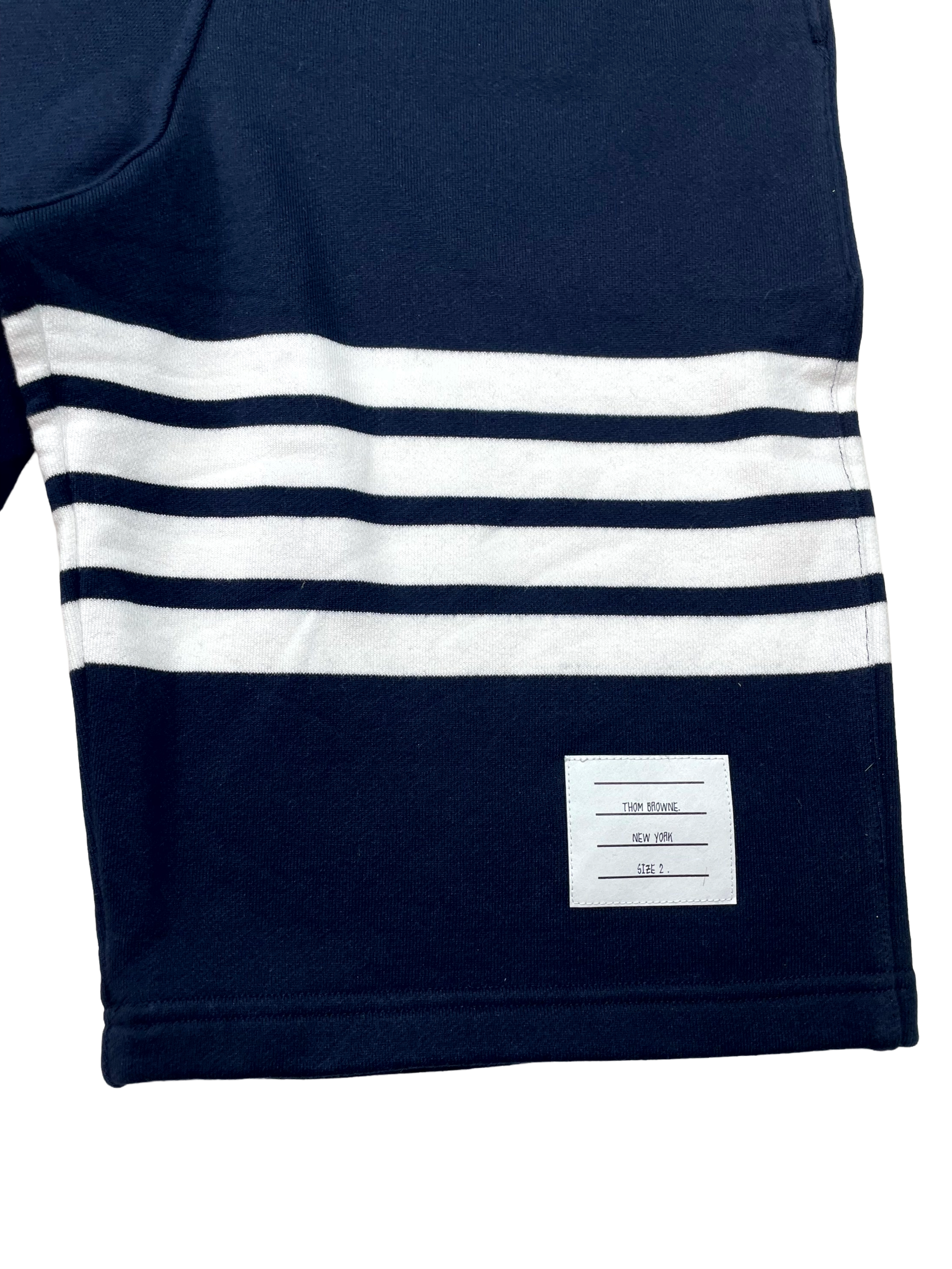Thom Browne Stripe Sweat Navy & White Shorts