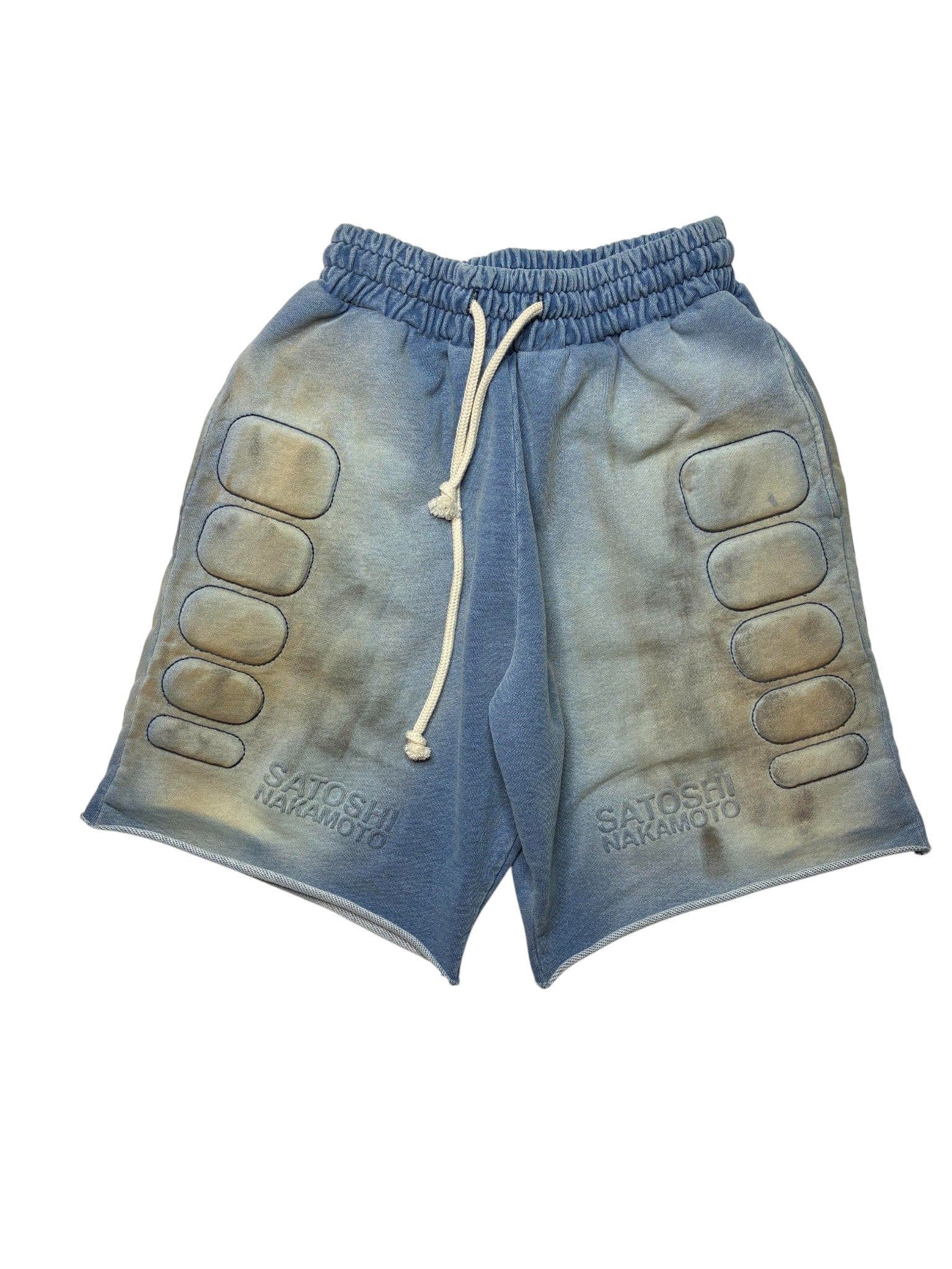 Satoshi Nakamoto 'Luke Logo' Blue Shorts