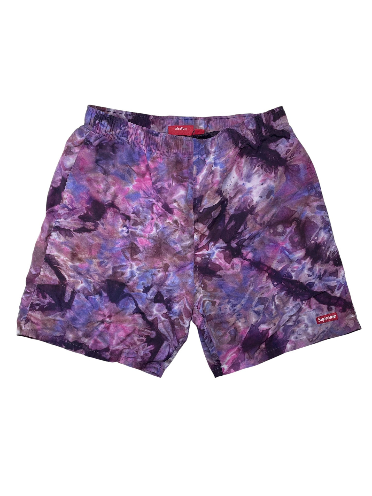 Supreme Purple Tie Dye Small Box Logo Shorts