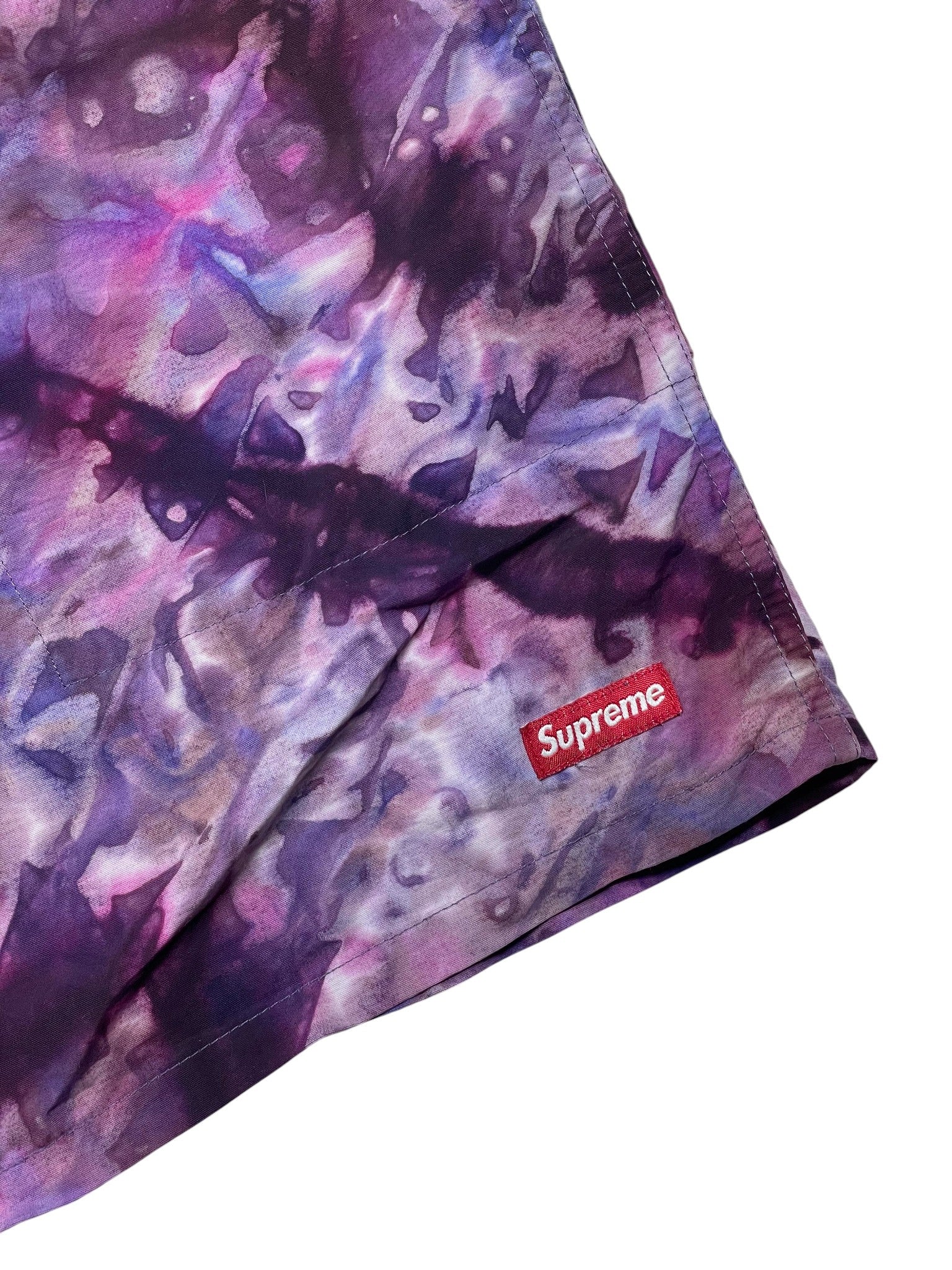 Supreme Purple Tie Dye Small Box Logo Shorts