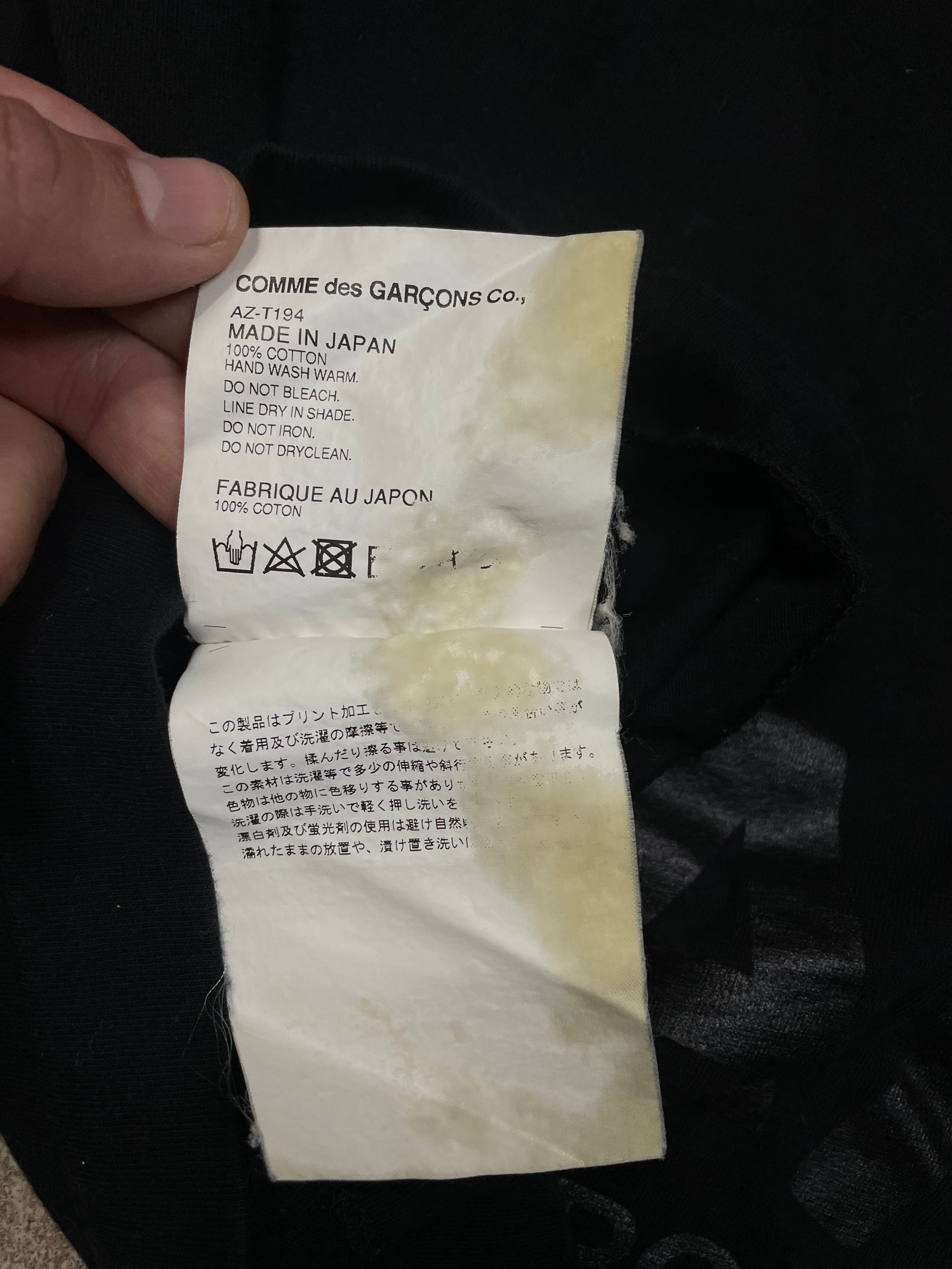 CDG Tee Black Hearts Large Used