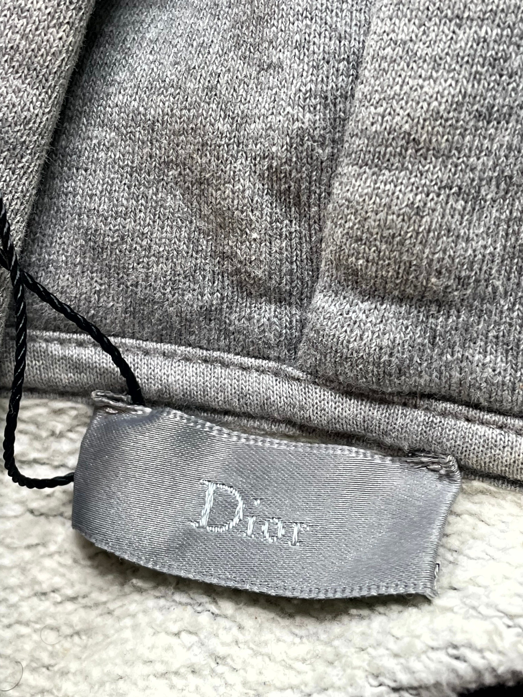 Dior Stripe CD Logo Grey, Red & Black Hoodie