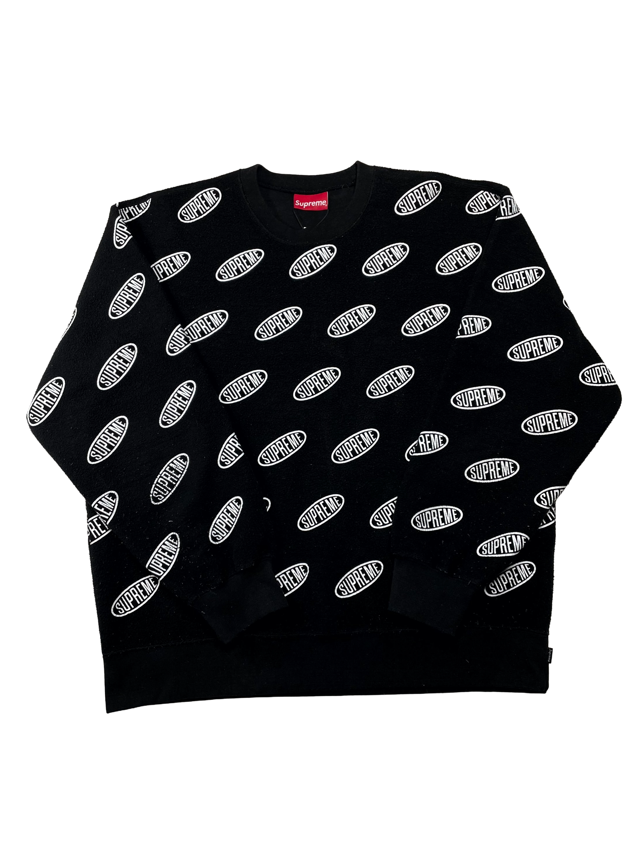 Supreme All Over Inverse Black Crewneck