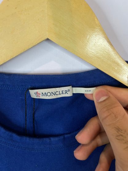 Moncler M Logo Tee Blue Orange Used Medium