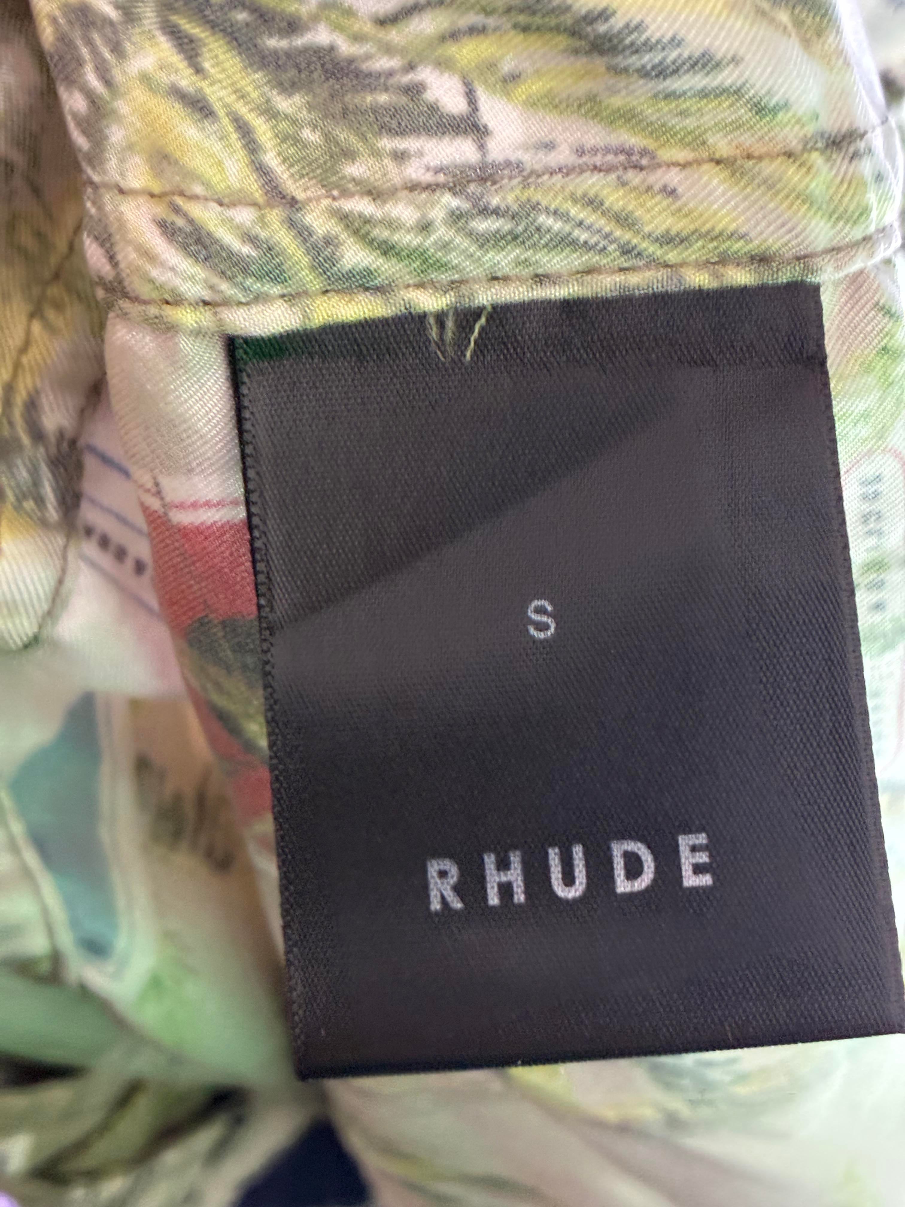 Rhude Green Button Up