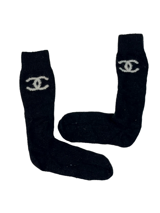 Chanel Long Black Socks
