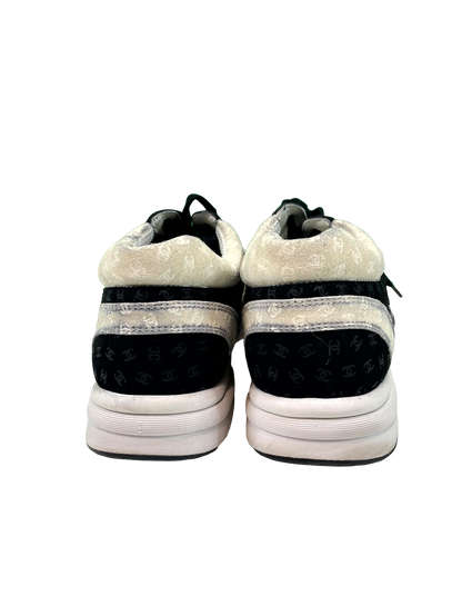 Chanel Monogram Black & Cream Sneakers