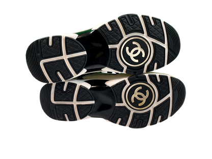 Chanel Monogram Black & Cream Sneakers