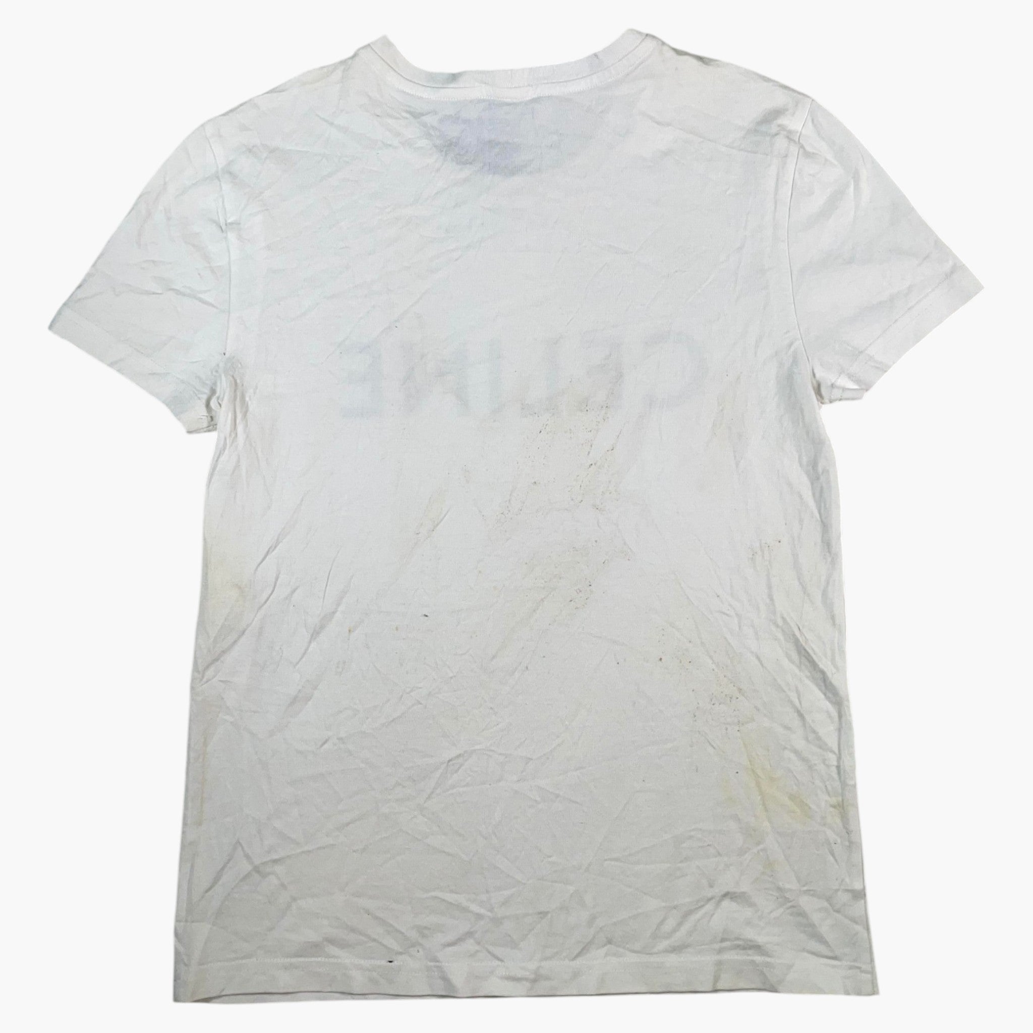 Celine Spell out Logo White & Black Tee