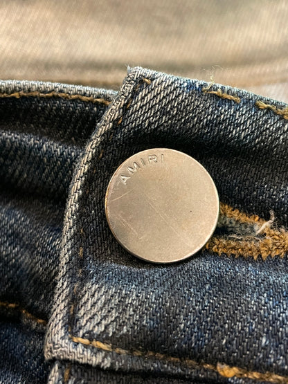 Amiri Thrasher Wool Patch Blue Jeans