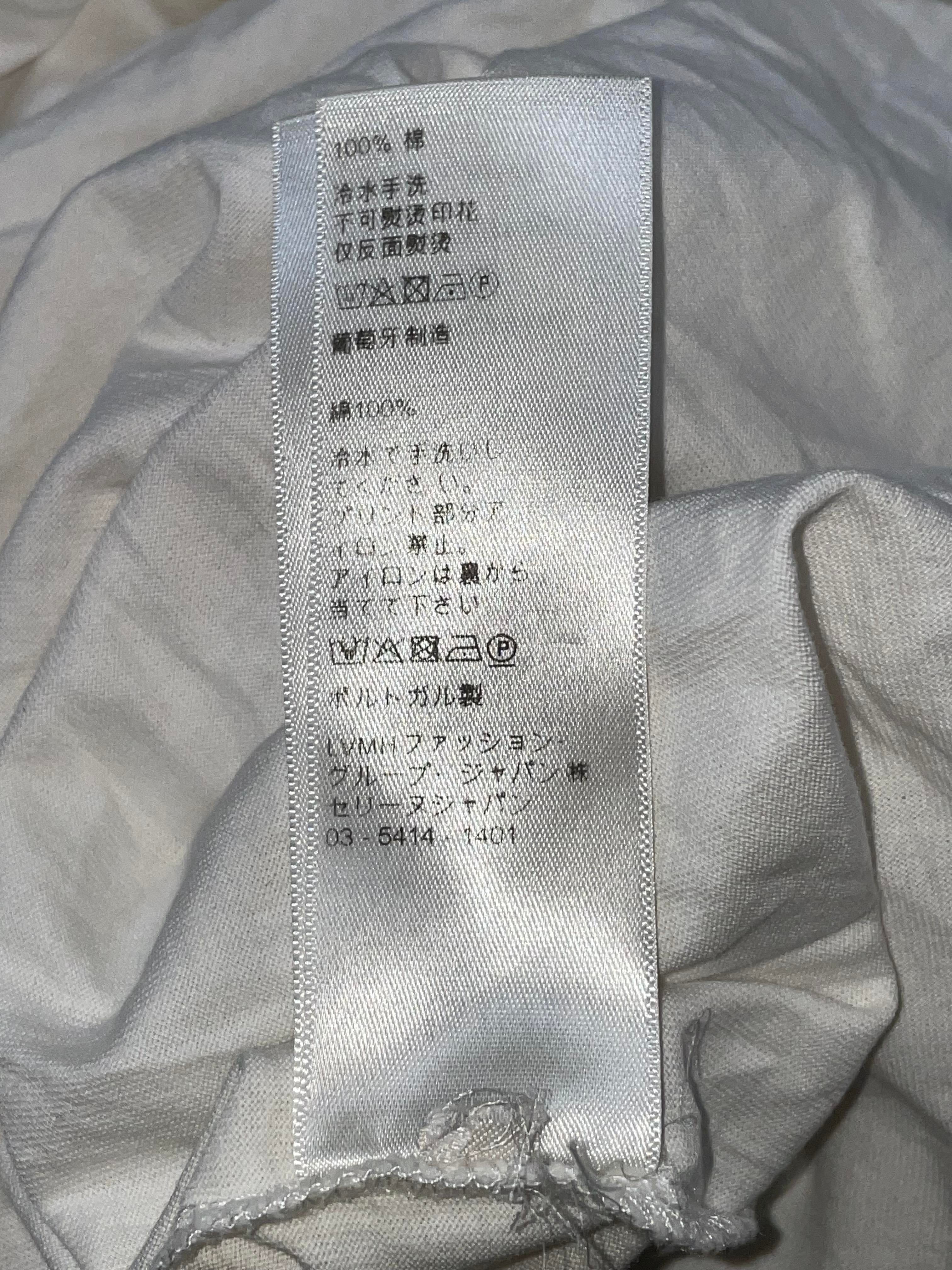 Celine Spell out Logo White & Black Tee
